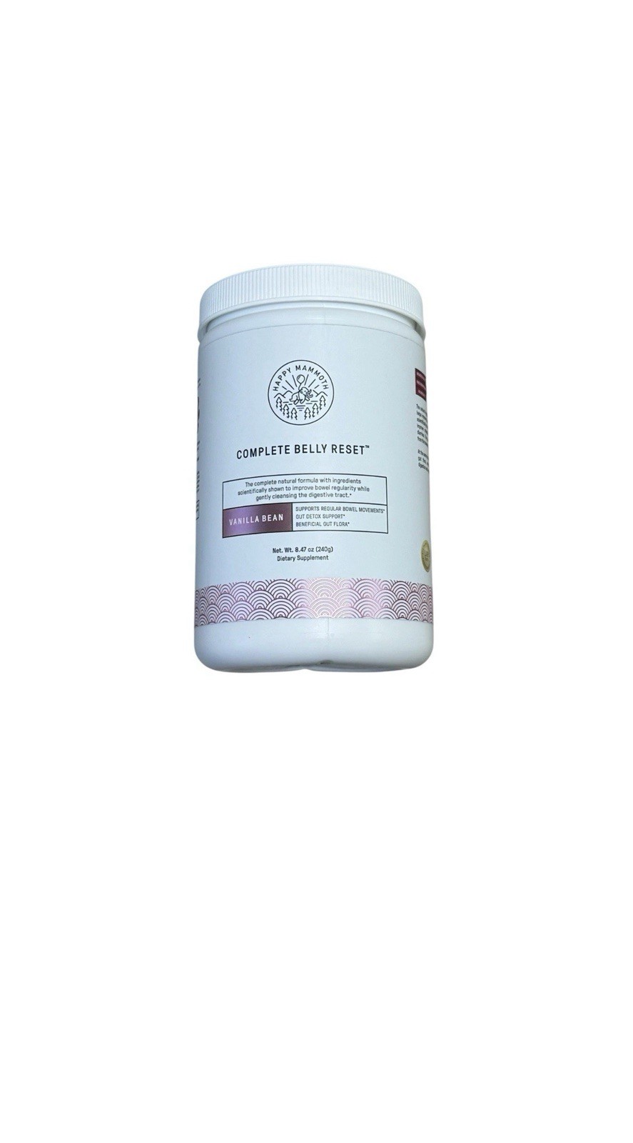 HAPPY MAMMOTH Complete Belly Reset Vanilla Bean 240 Grams Exp. 10/2026 New