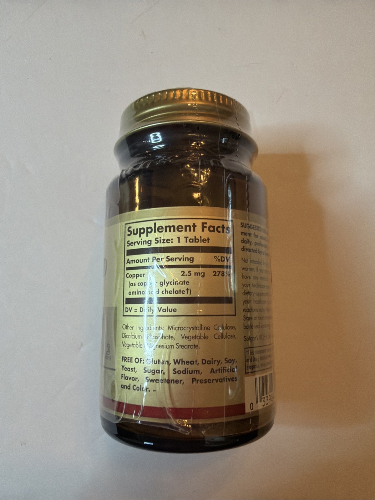 Solgar Chelated Copper 100 Tablets Exp 11/2028 New & sealed