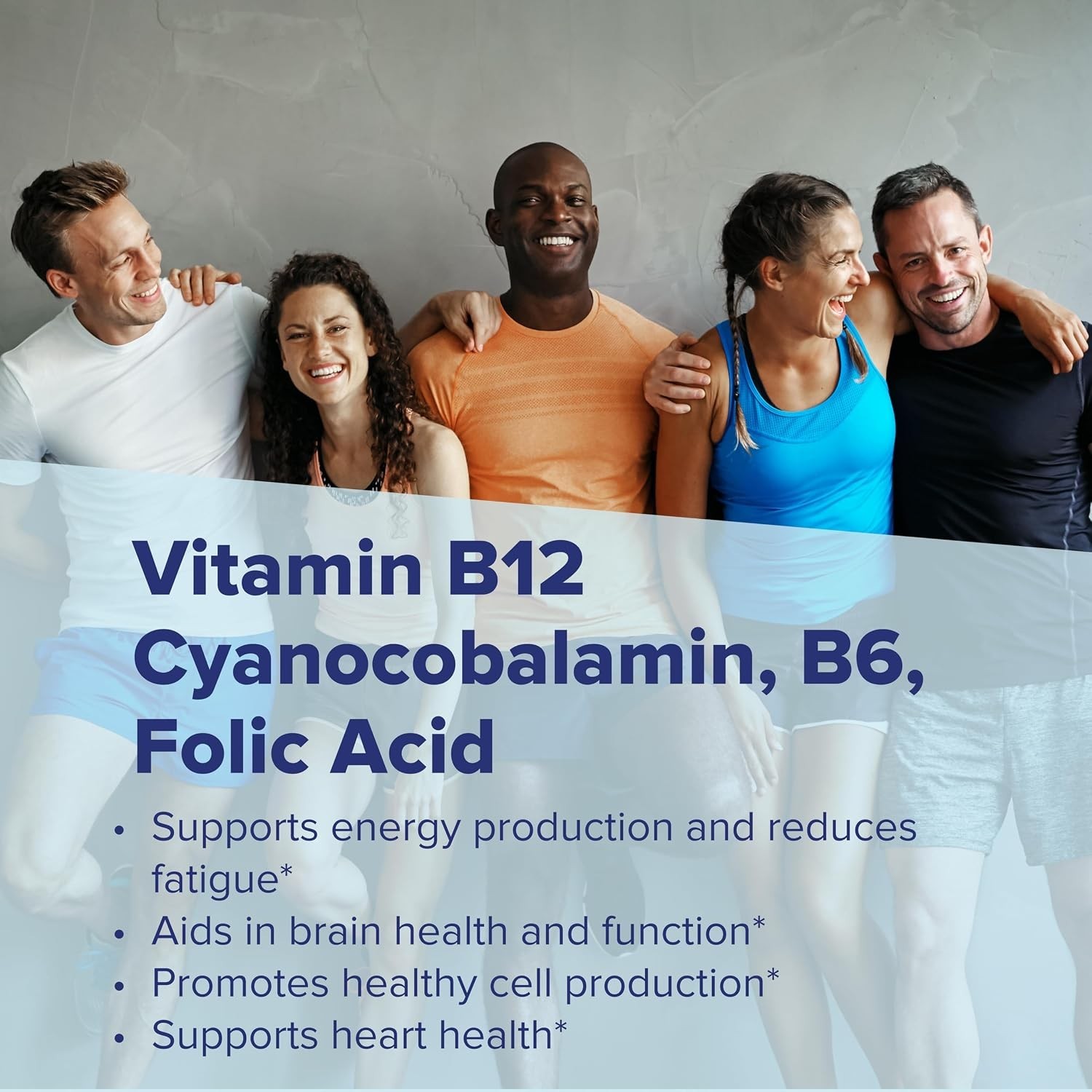 No Shot Vitamin B-12 Cyanocobalamin 1000 Mcg, B-6, Folic Acid & Vitamin D-3 1000