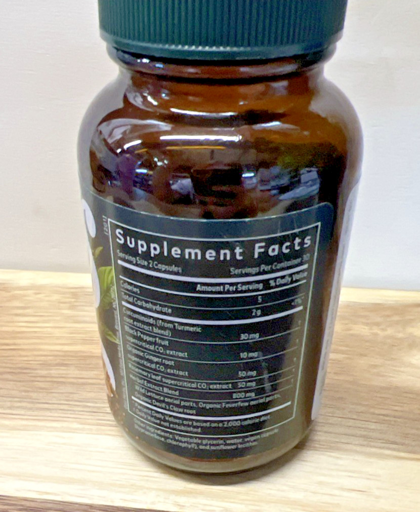 Gaia Herbs Turmeric Supreme Pain Support Ache 60 Phyto-Caps Exp 08/2027