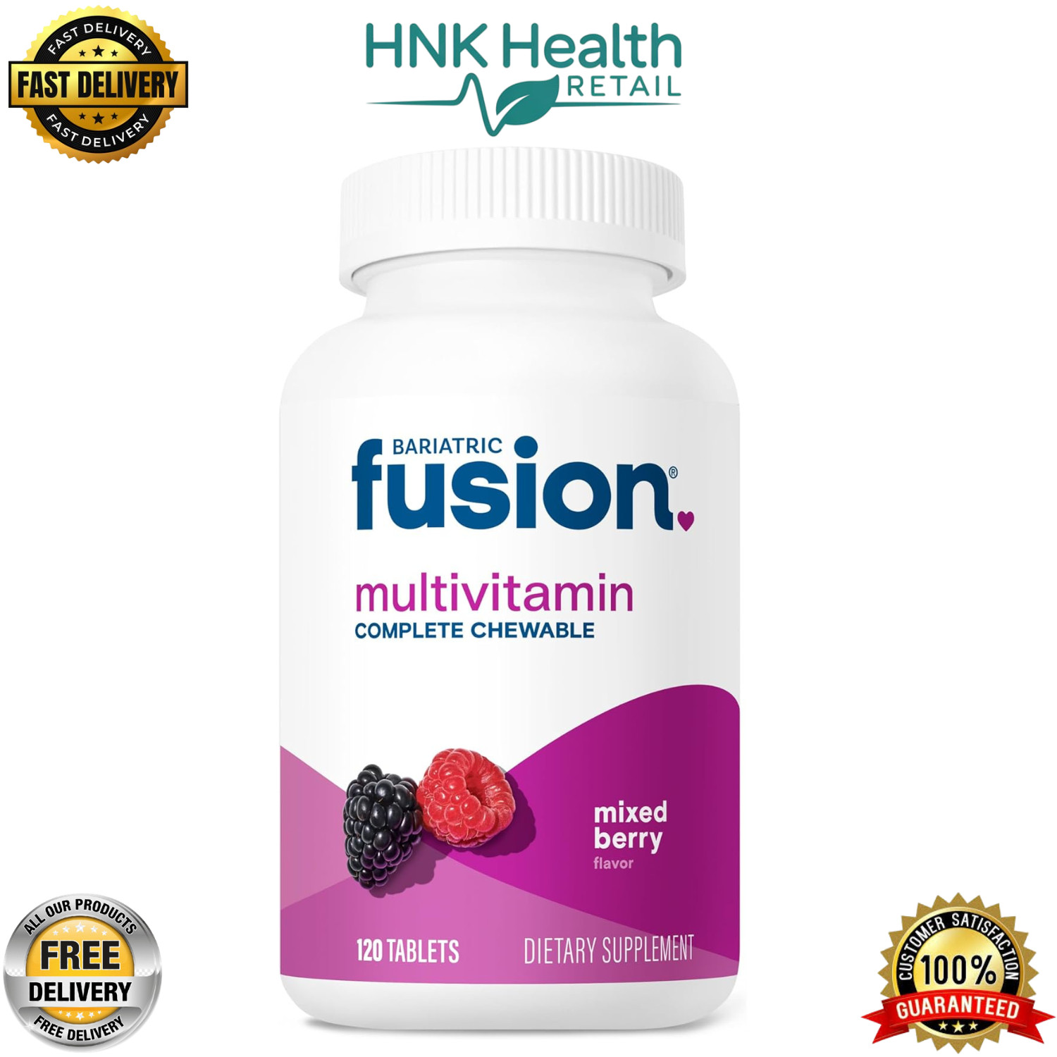 Bariatric Fusion Bariatric Multivitamin with Iron – Mixed Berry | 120 Tablets