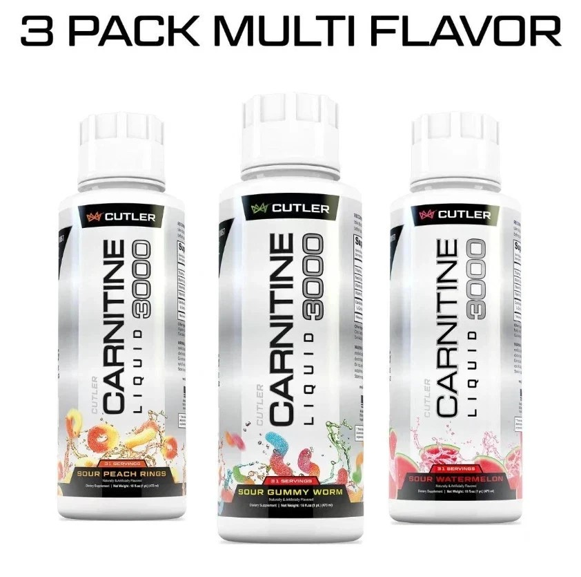 3pcs-Cutler Nutrition Liquid Carnitine 3000mg Energy and Metabolism+*-