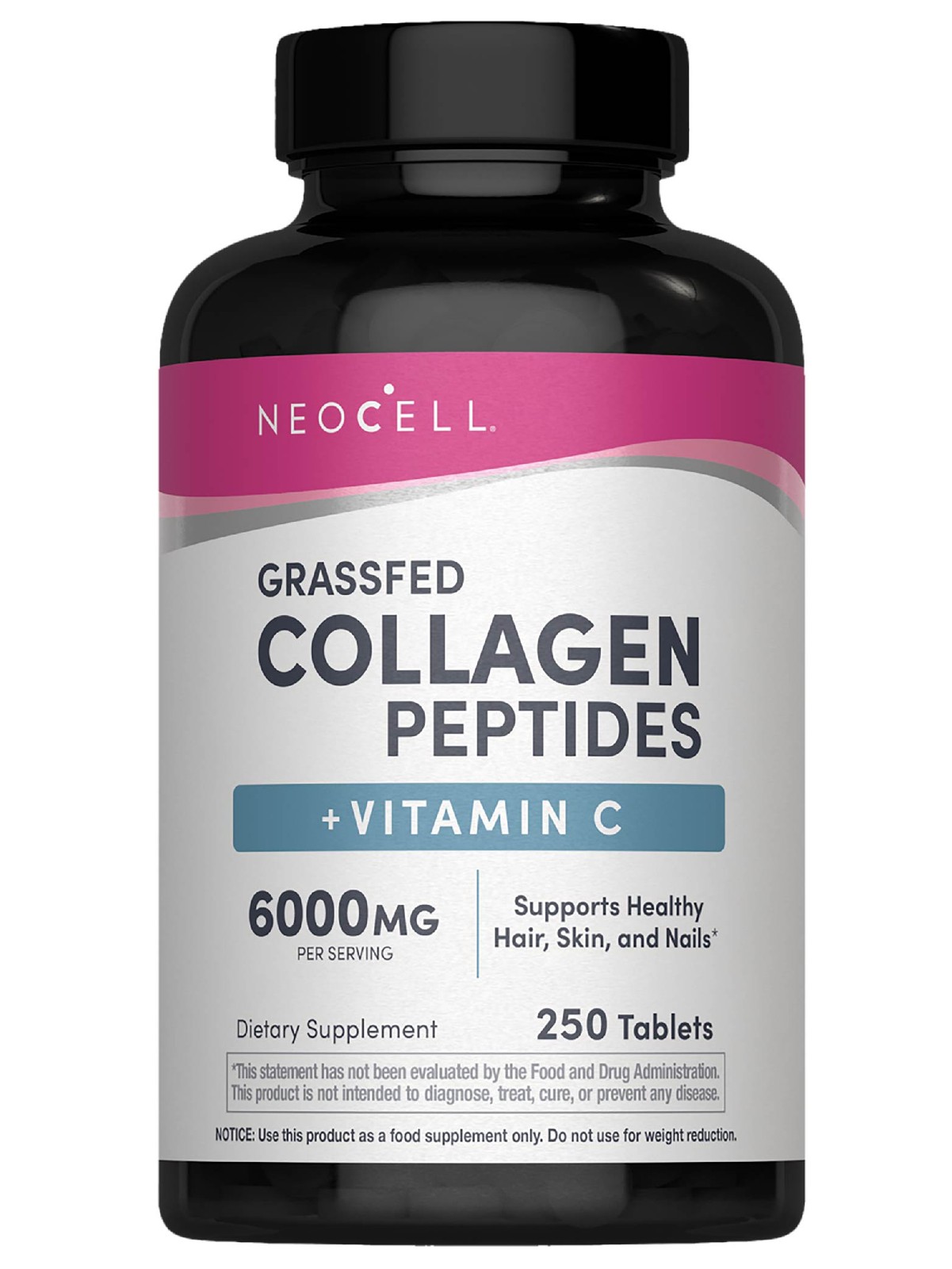 Grassfed Collagen Peptides | 6000mg | 250 tablets | with Vitamin C | by NeoCell