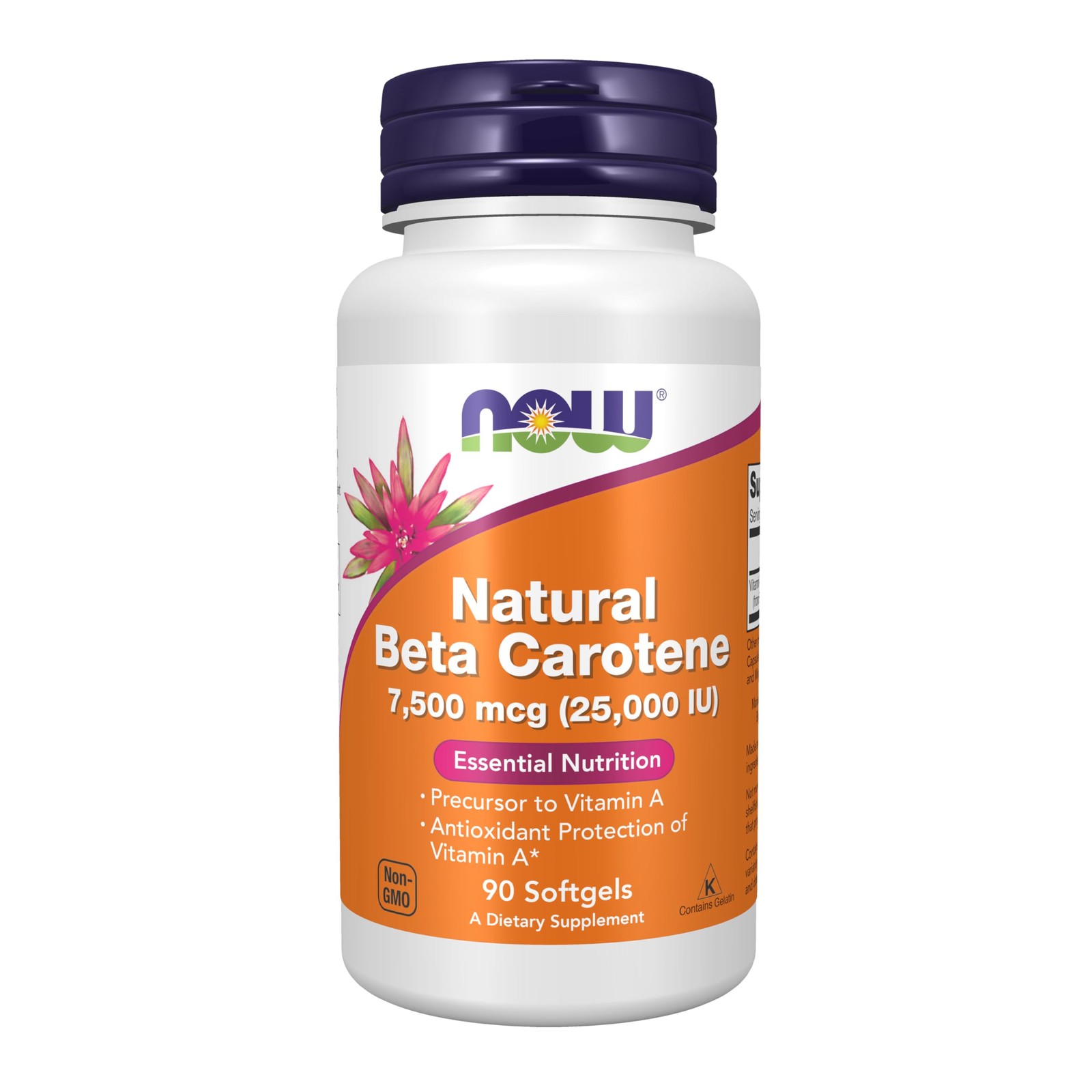 Beta Carotene Nutritional Supplement Antioxidant Protection 7500 mcg 90 Softgels