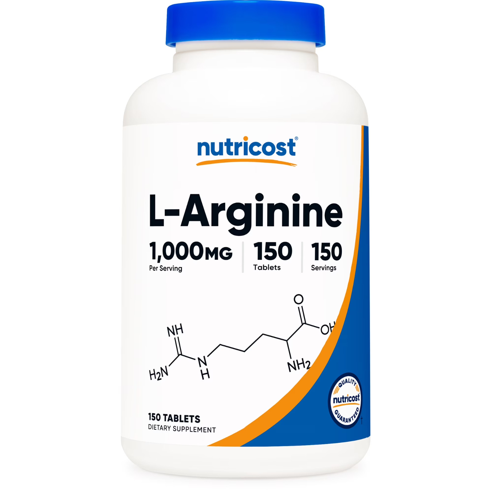 Nutricost L-Arginine 1000mg, Amino Acid Tablets, 150 Tablets Gluten Free Non-GMO