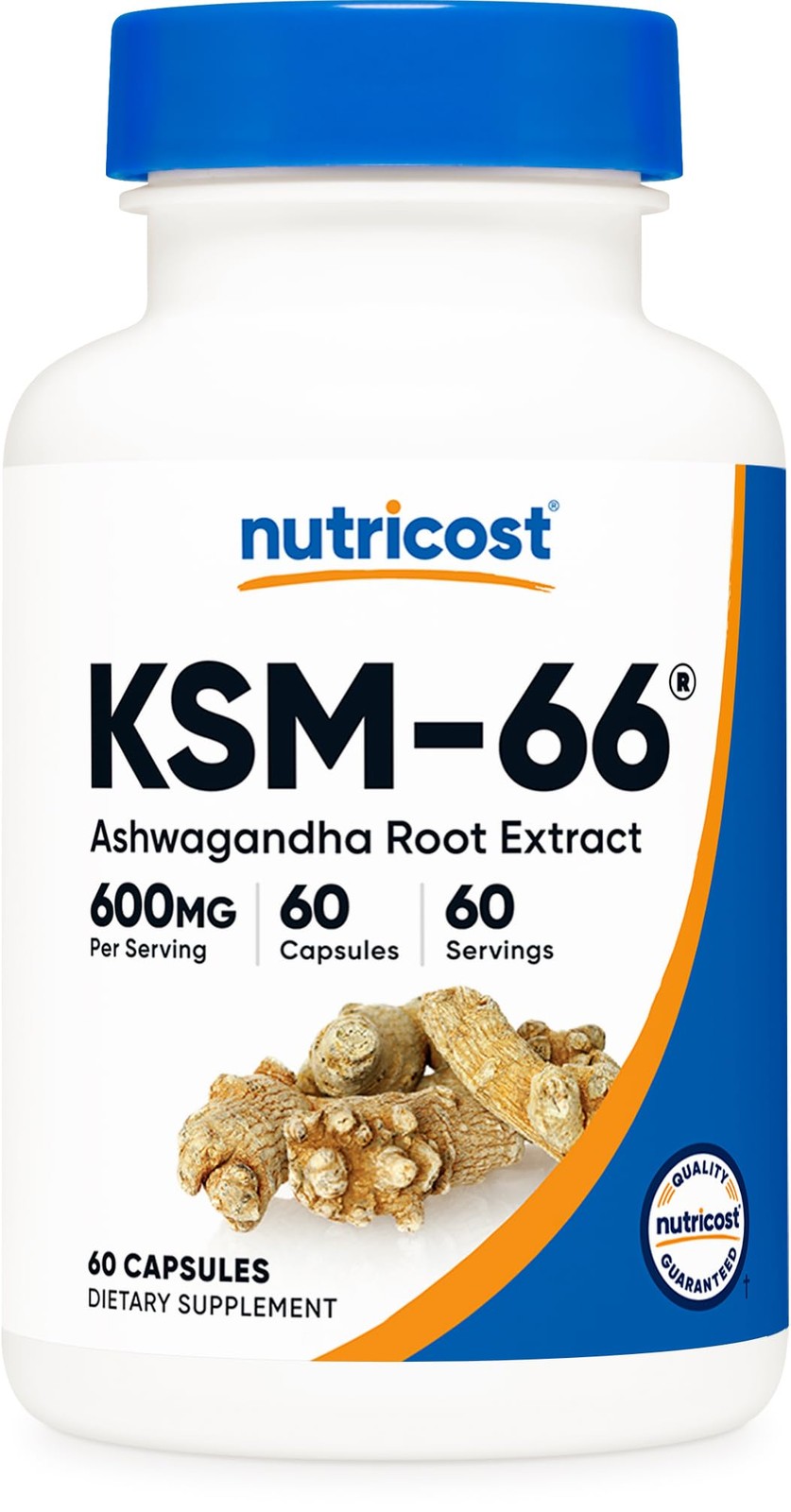 Nutricost KSM-66 Ashwagandha Root Extract (600mg) 60 60 Count (Pack of 1)