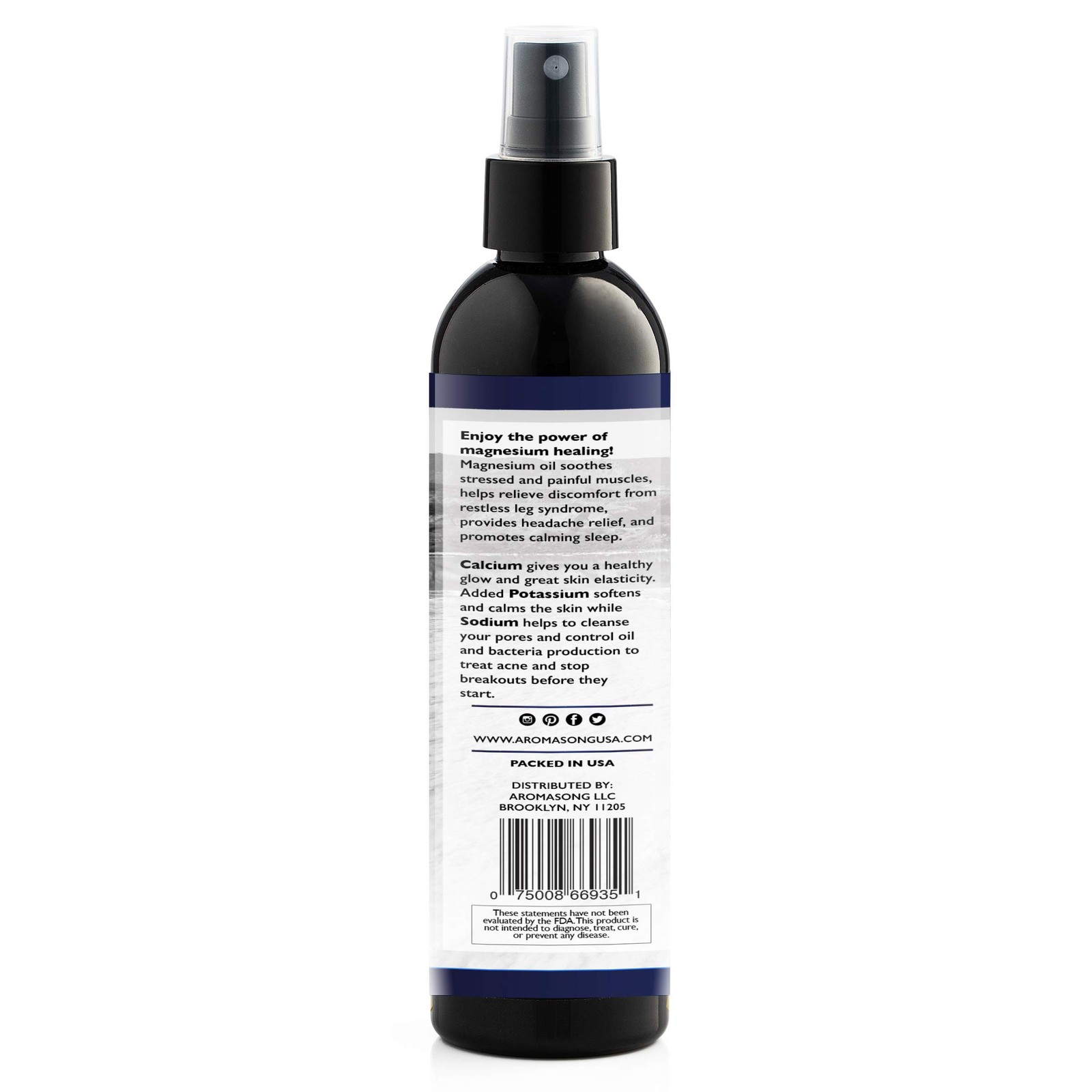 Aromasong Extra Strength Ultra-Pure Magnesium Spray (23mg 8 Fl Oz (Pack of 1)