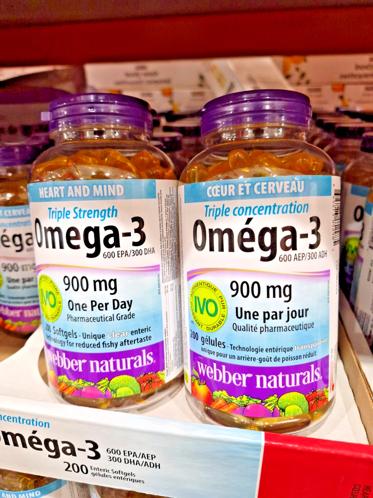 2×200 Softgels Webber Naturals Omega-3 CoQ10 with Plant Sterols CANADA NO TARIF