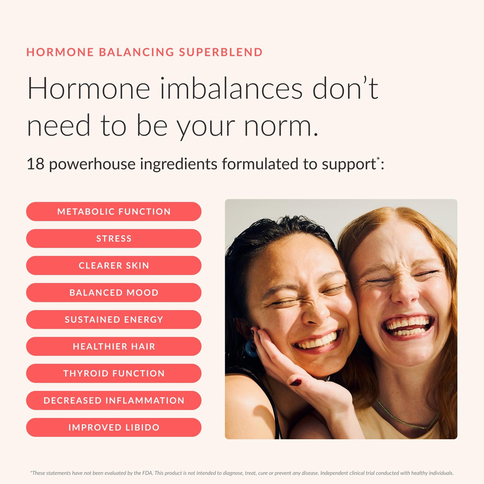 Beam Glow Hormone Balance Supplement for Women – Cortisol 15 Servings