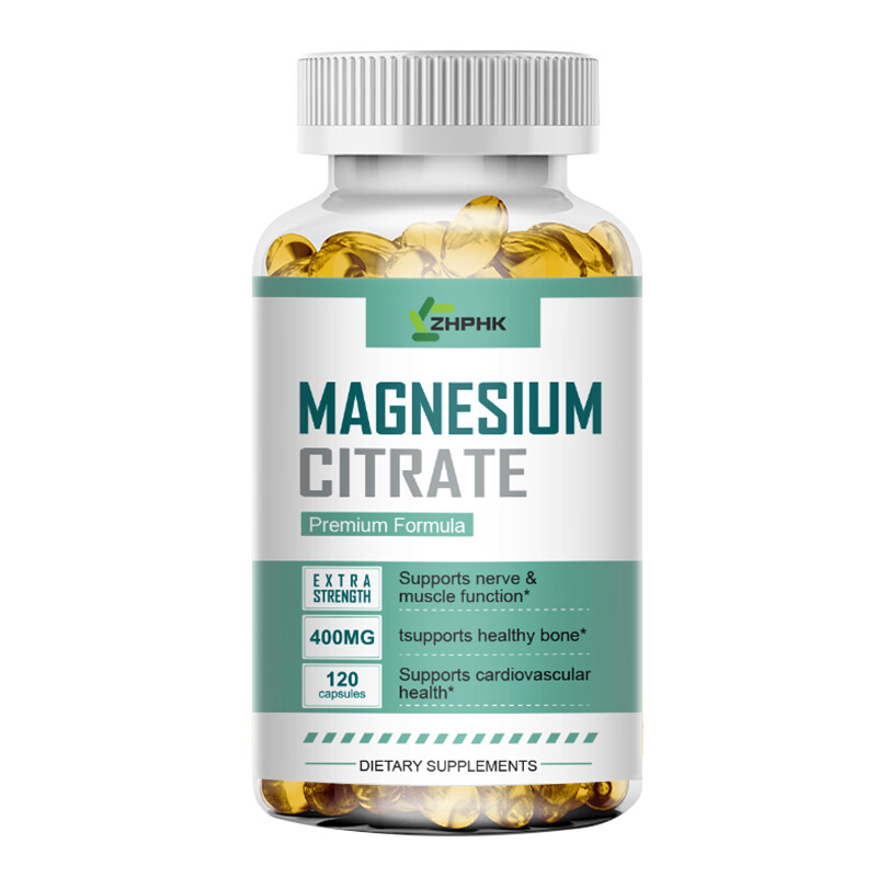 Magnesium Citrate 400mg 120 /240 /480 Capsules Vegetarian/Gluten Free/Non-GMO