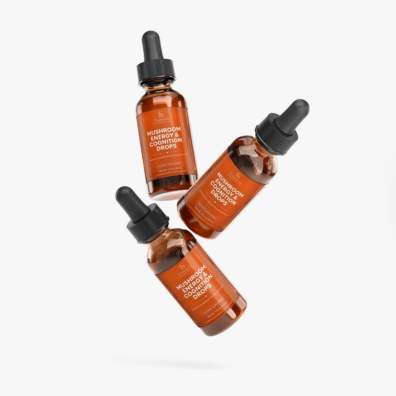 Mushroom Energy Cognition Drops 1oz Lion’s Mane Cordyceps Focus Support USA