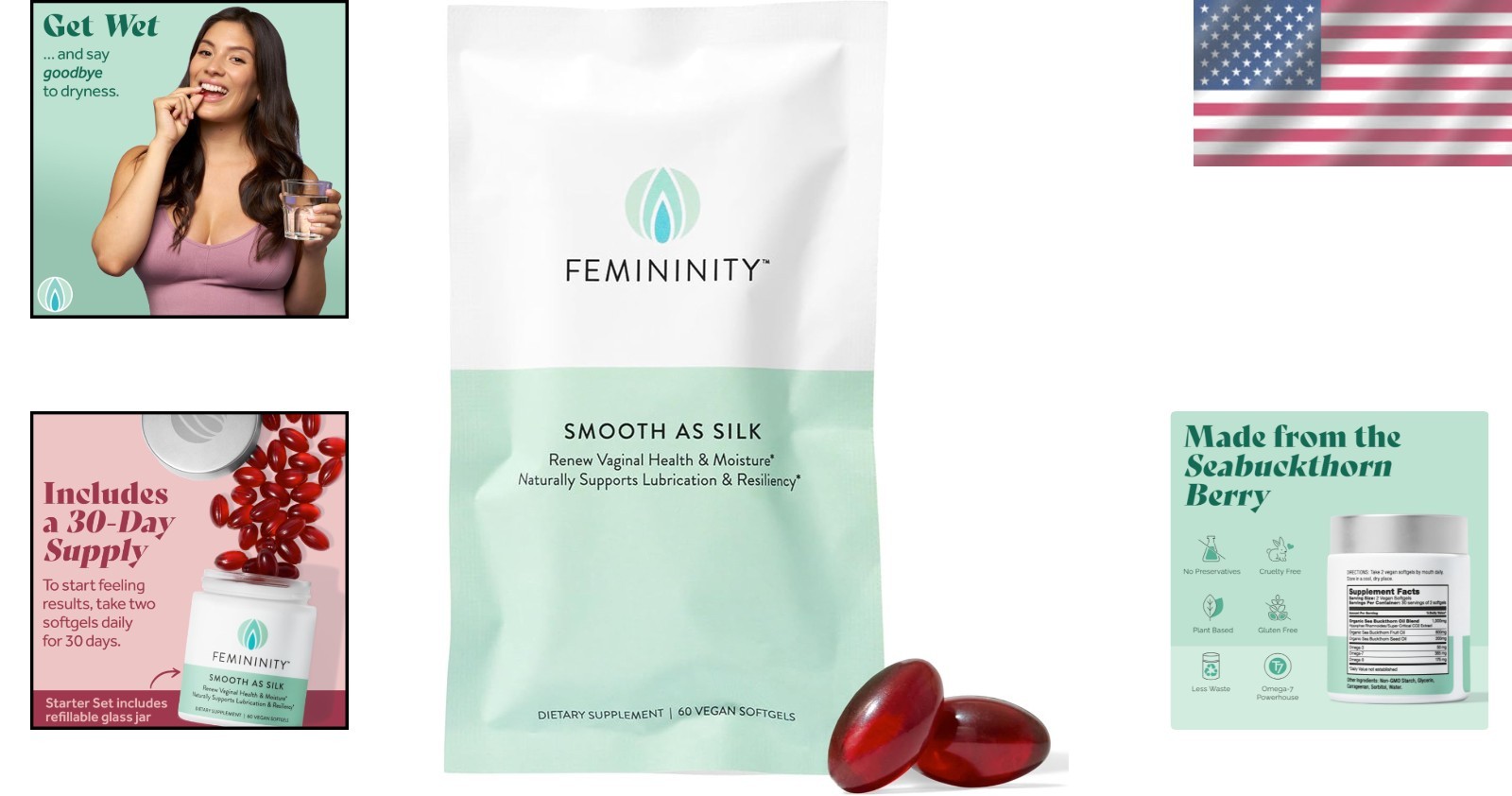 Omega 7 Softgels 30-Day Refill | Vaginal Dryness Relief