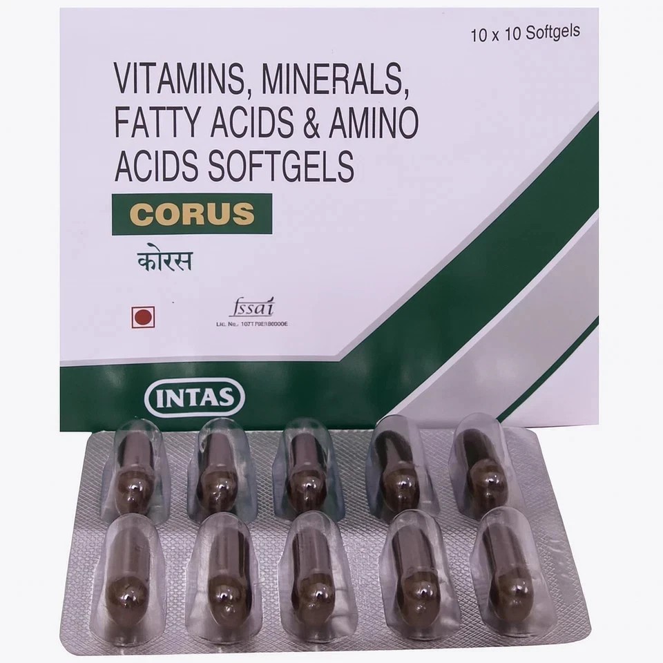 Charak Corus Soft Gelatin Capsules – ( 30 Caps ) for General Health & Well‑Being