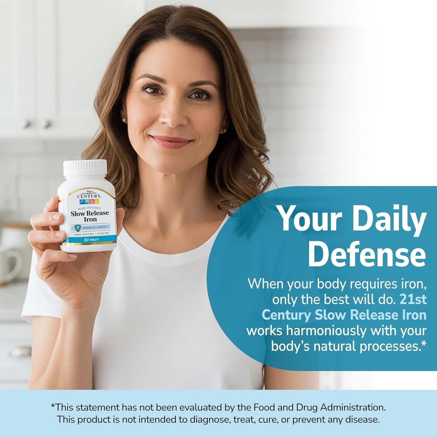 60 Count Slow Release Iron Tablets – High Potency for Gentle Wellness Support