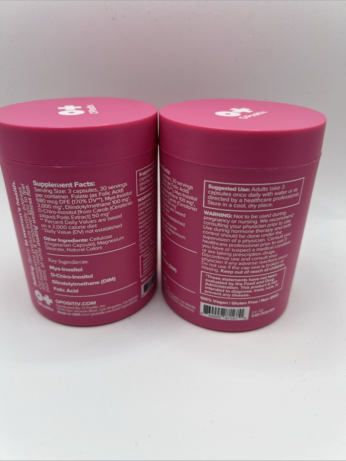 FLO Ovarian Support Vitamin 90 Vegan Caps Hormone Balance Ex: 06/2026 (2 Pack)