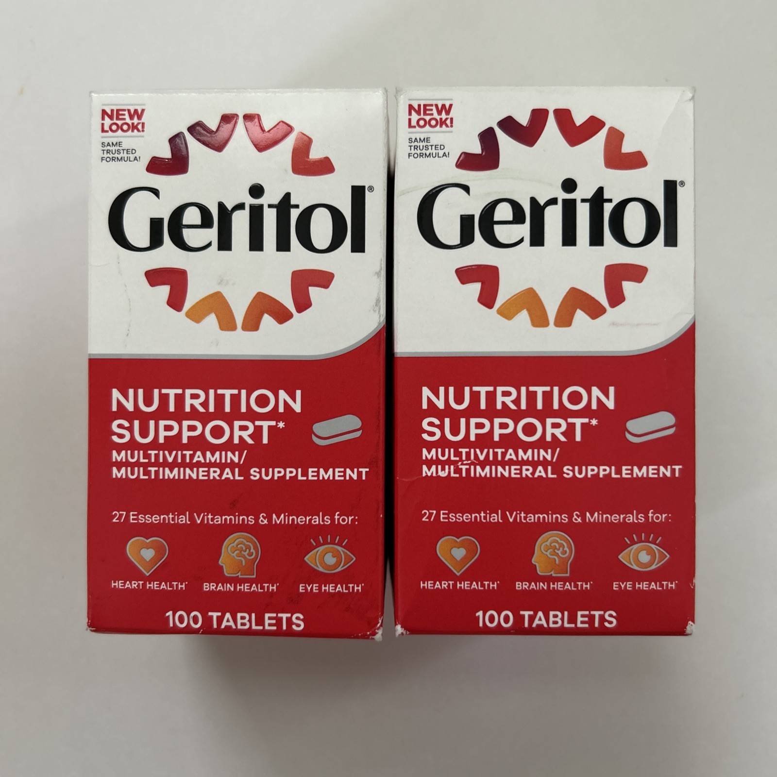 (2) Geritol Vitamins Multivitamin & Mineral Supplement 100 ct Tablets Exp. 11/28
