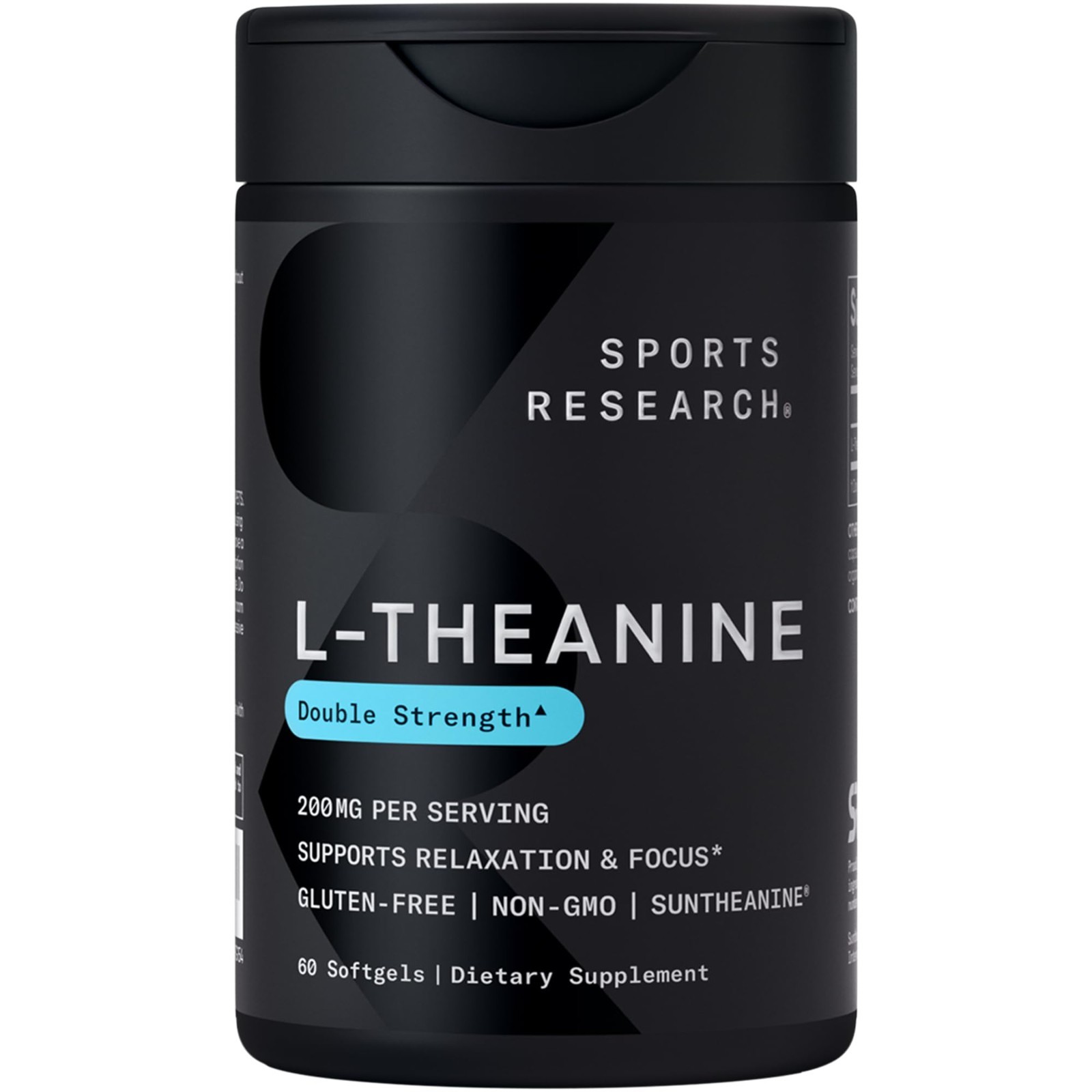 L-Theanine 200mg Softgels – Double Strength Relaxation & Focus Support, Non-GMO,