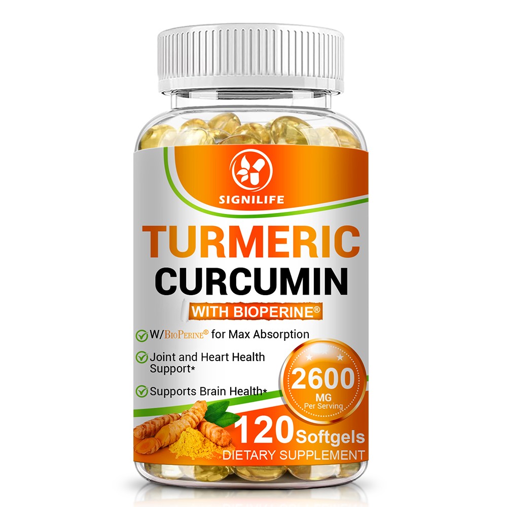 Turmeric Curcumin 2600mg w/ BioPerine Black Pepper Triple Strength Capsules-