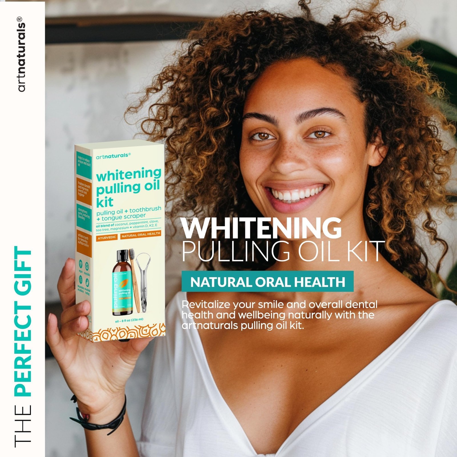 artnaturals Coconut Oil Pulling (8oz) Tongue 8 Fl Oz (Pack of 1), Green