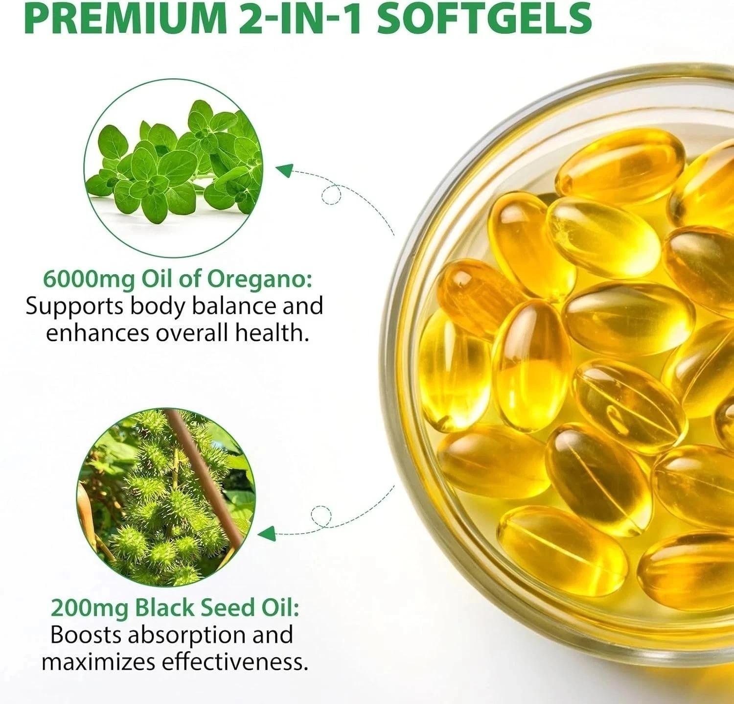 Resilia Oil Of Oregano With Black Seed Oil 6,000MG (2 Pack)