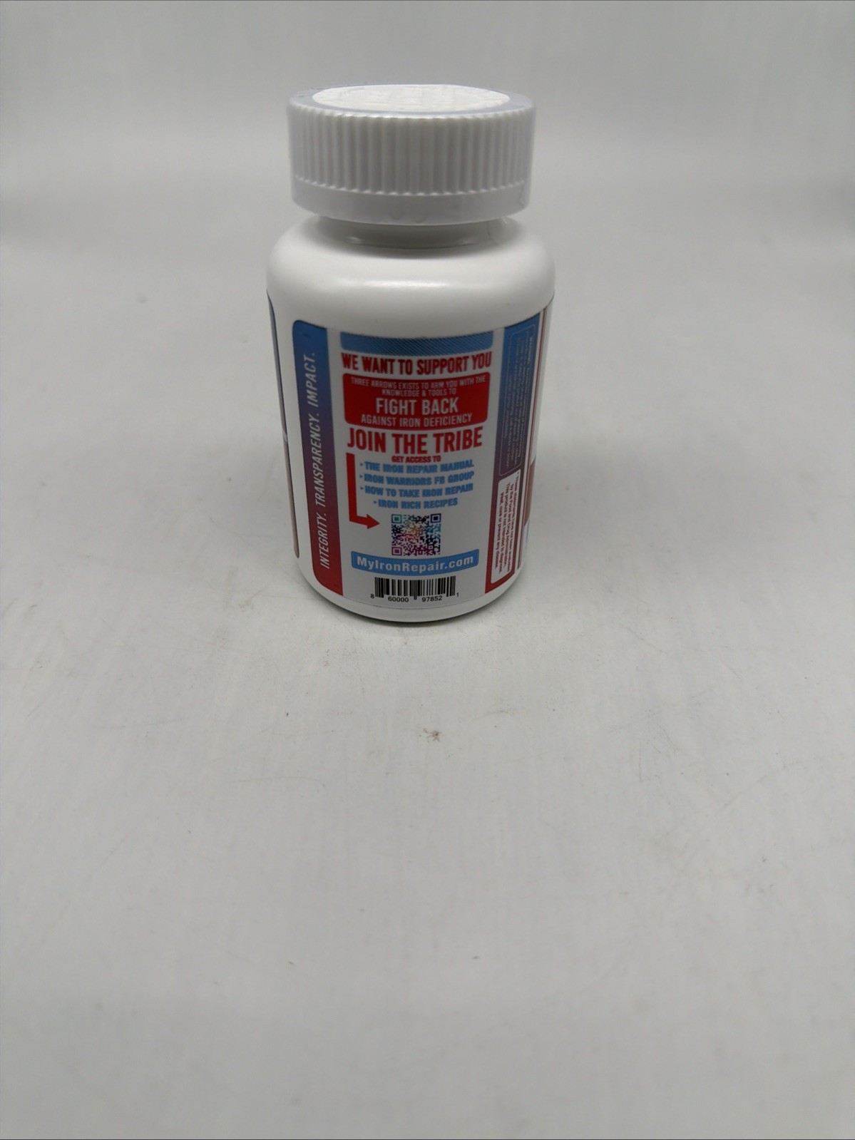 Three Arrows Iron Repair Plus Natural Iron B12 Folate Supplement 90 Caps Ex 2/27