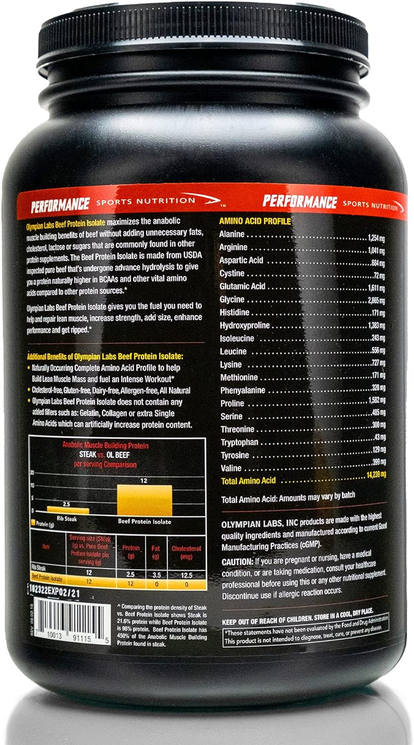 Beef Protein Isolate, 24G Protein, BST Free, Macro-Micro Nutrient Friendly 2 Lbs