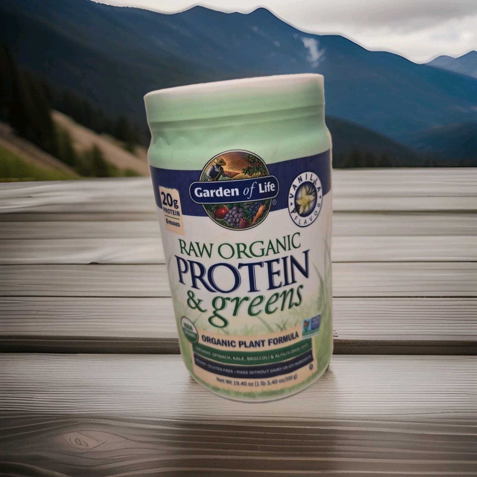 Raw Organic Protein & Greens, Vanilla, 1 lb 3.4 oz Exp. 1/2027