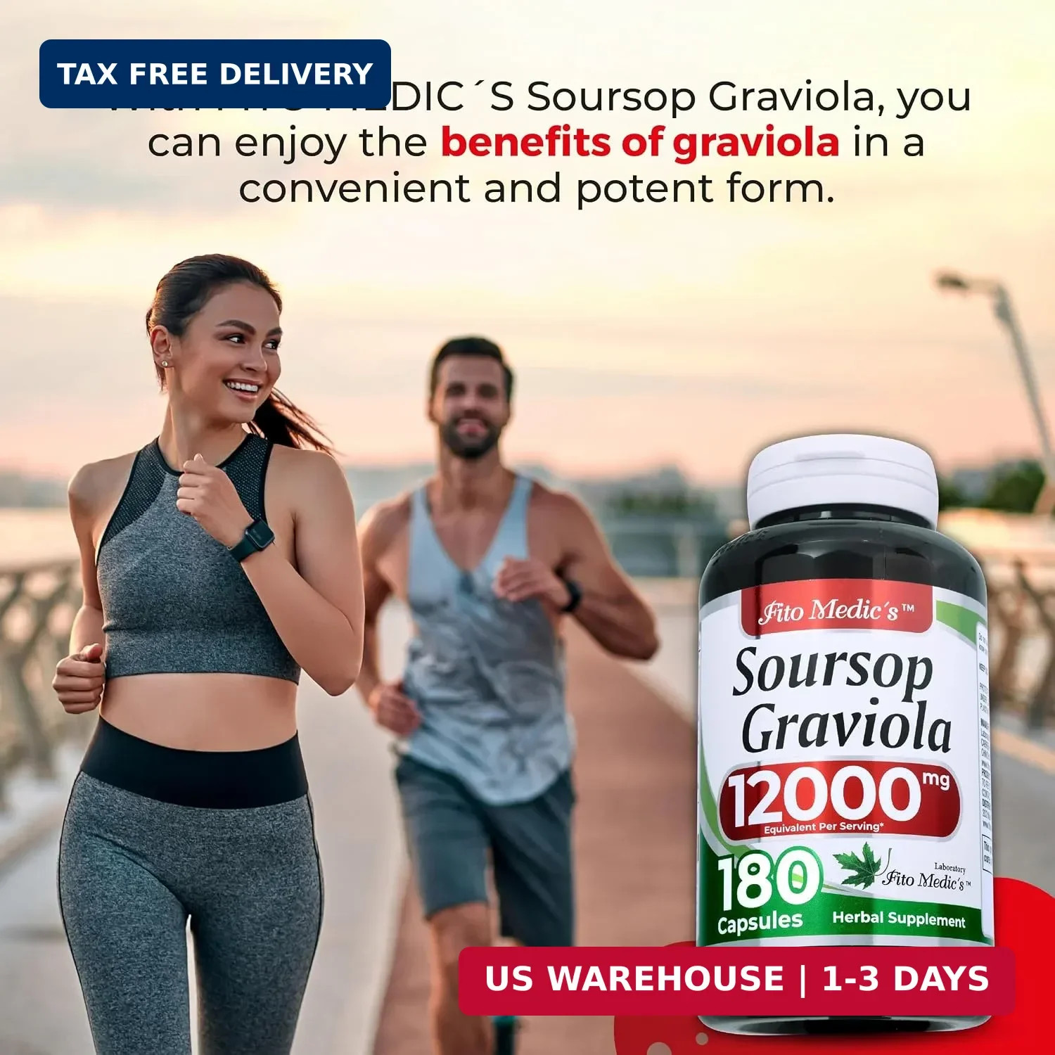 Soursop Supplement | Graviola | 180 Capsules | Soursop Gravio