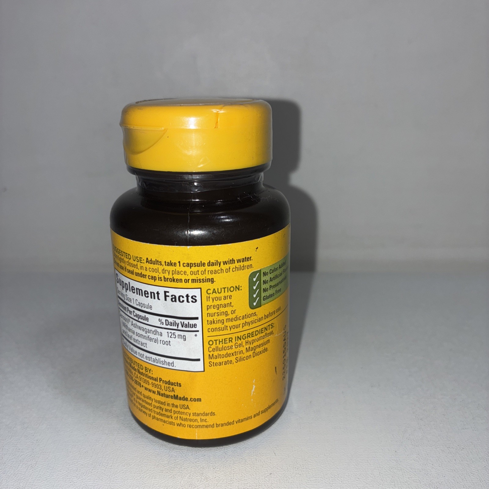 Sealed Nature Made Ashwagandha 60 Caps/ Slightly Damage Outer Packaging