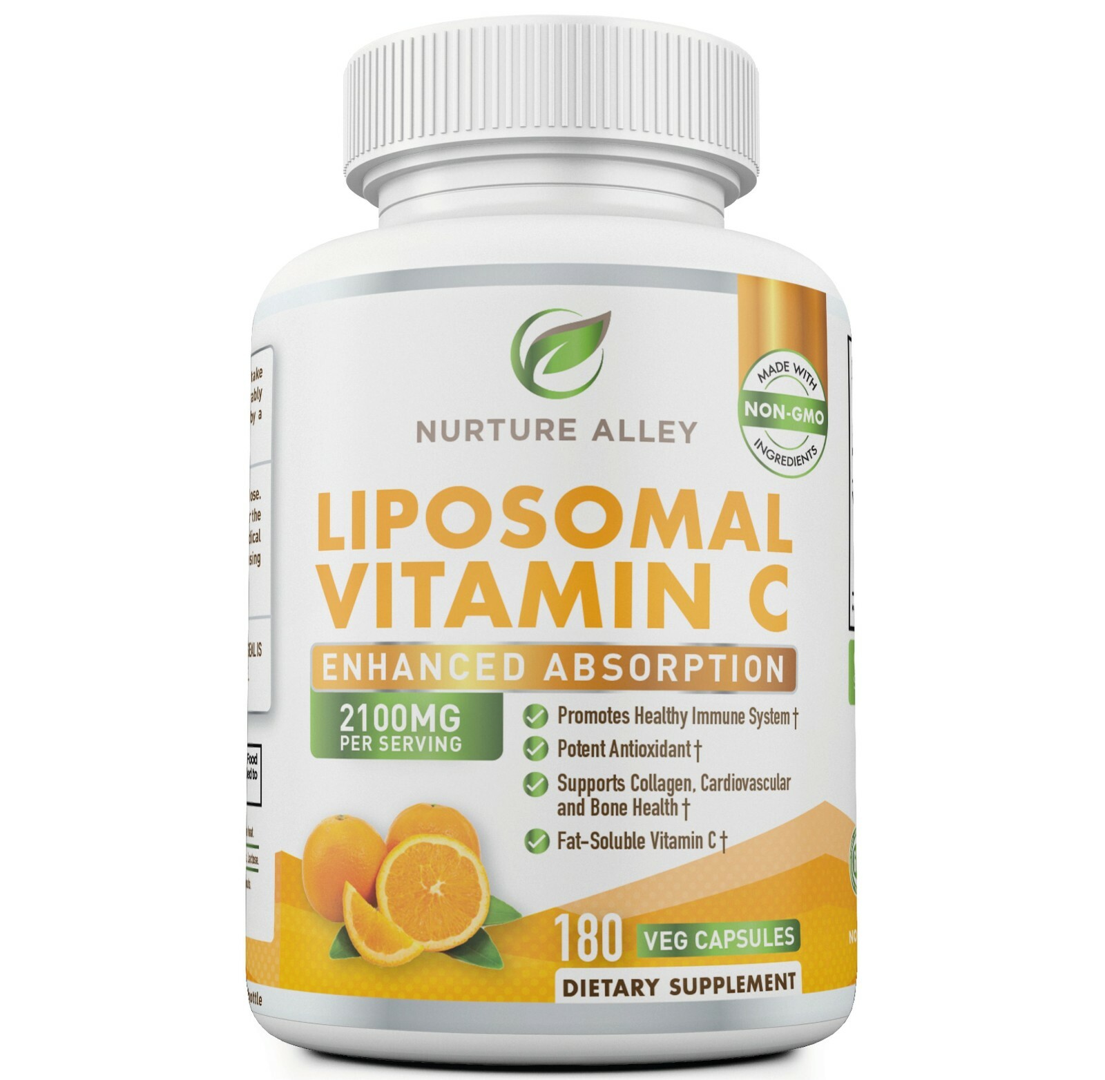 Nurture Alley Liposomal Vitamin C 2100mg- 180 Capsules High Absorption Ascorbic