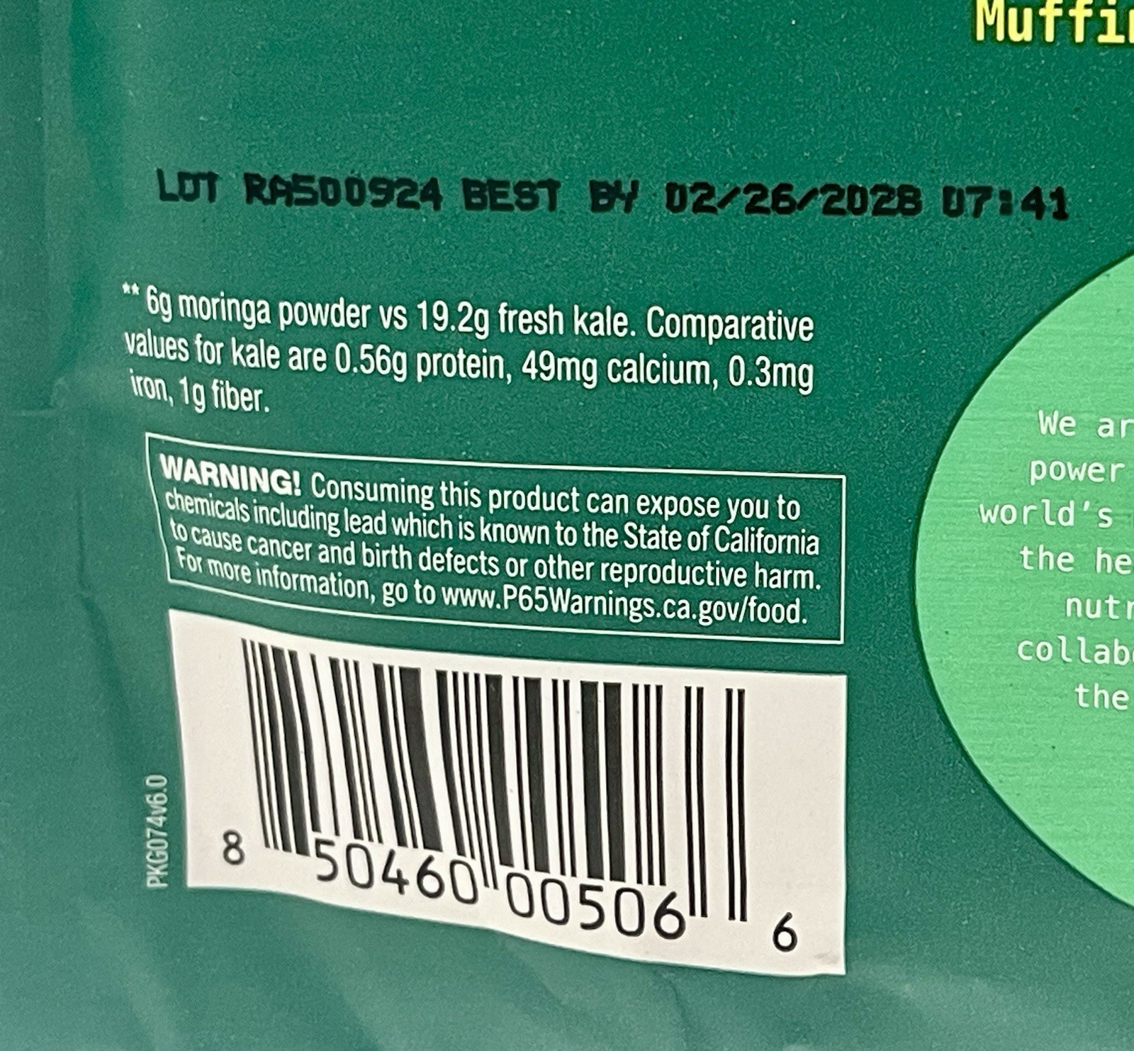 Lot of 2 Kuli Kuli Organic Moringa Leaf Powder Green Smoothie 7.4oz EXP02/2028