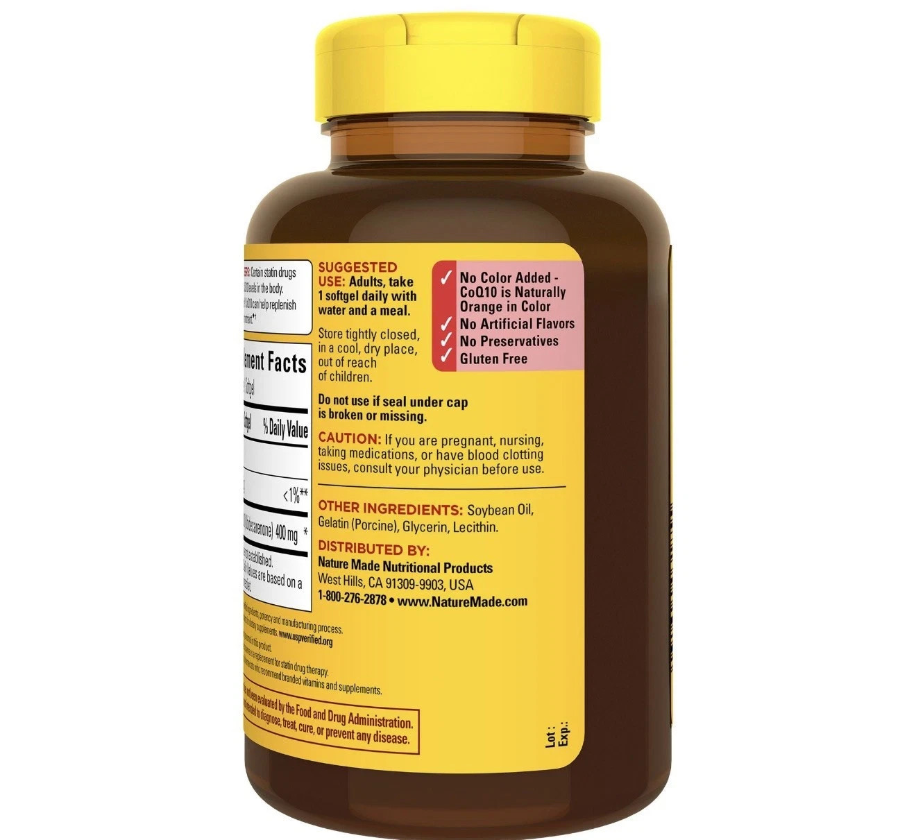 Nature Made CoQ10 400mg Softgels, 90 ct. FREE SHIPPING