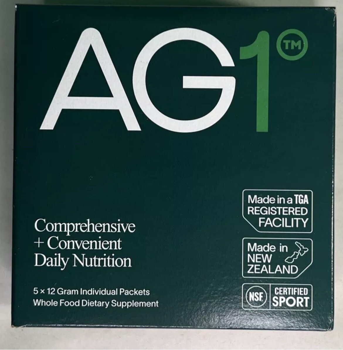 AG1 Athletic Greens 5 Servings Individual Packs x 12 Grams Each Expires 07/2025