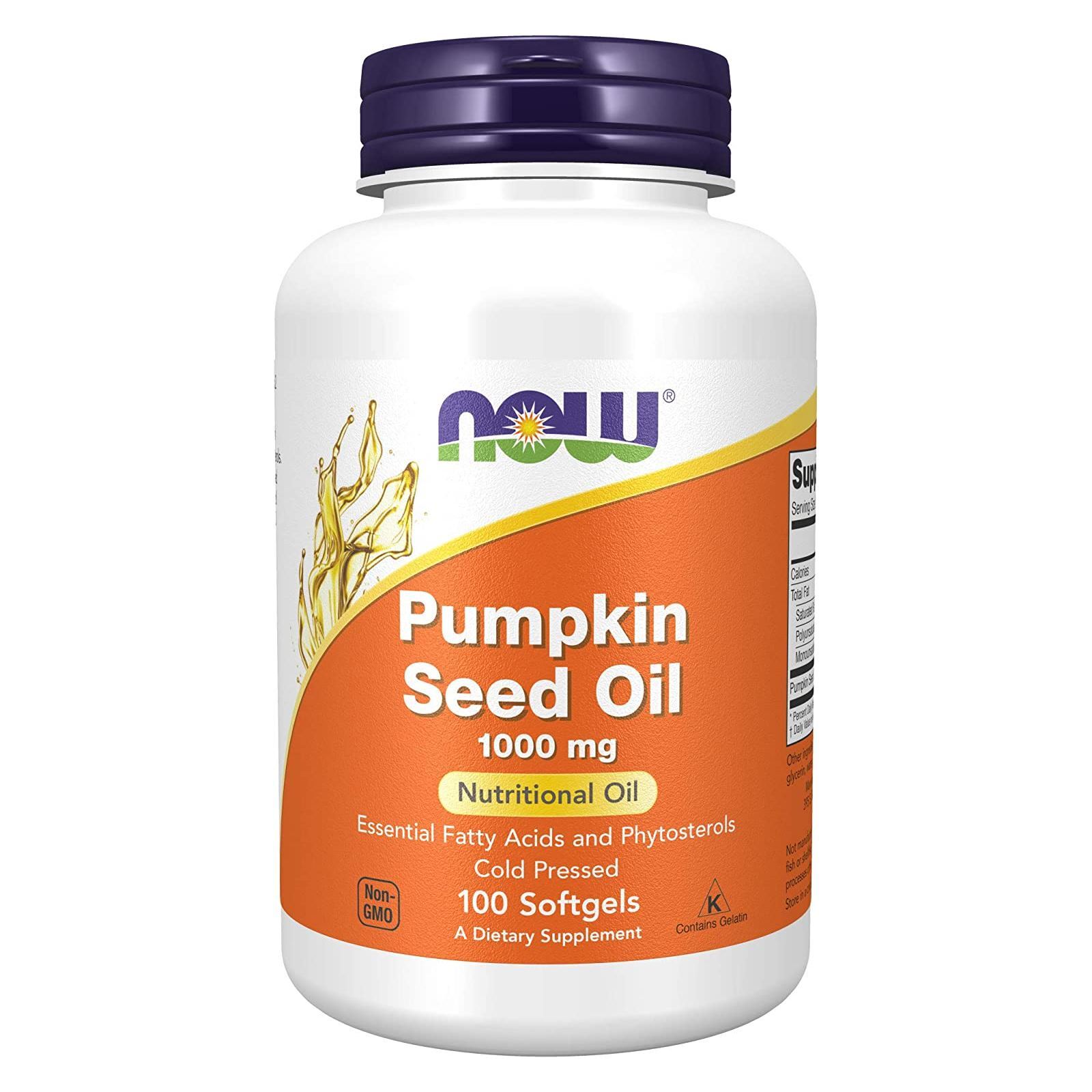 NOW FOODS Pumpkin Seed Oil 1000 mg – 100 Softgels
