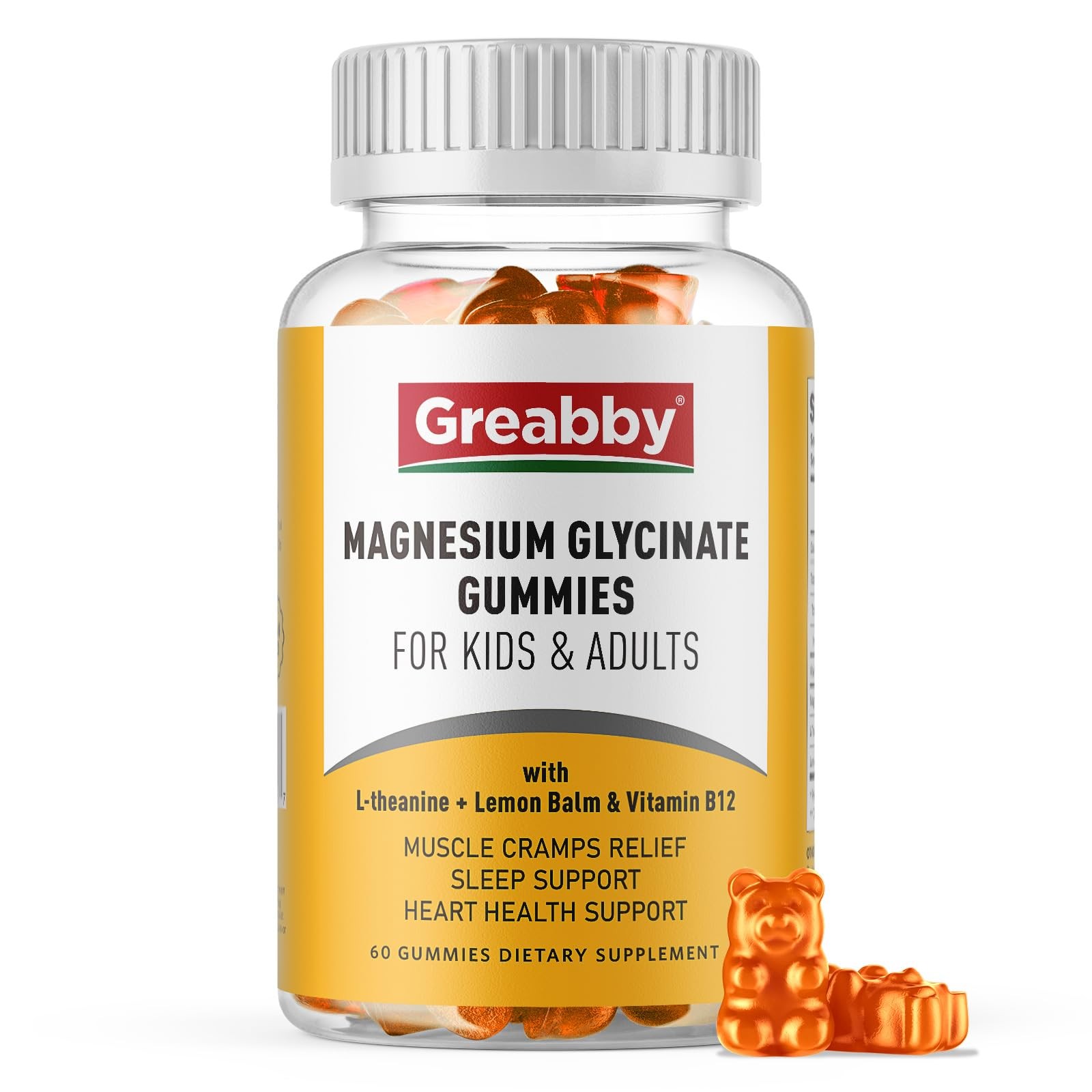 Magnesium Glycinate Gummies for Kids & Adults – 1 Count (Pack of 60)