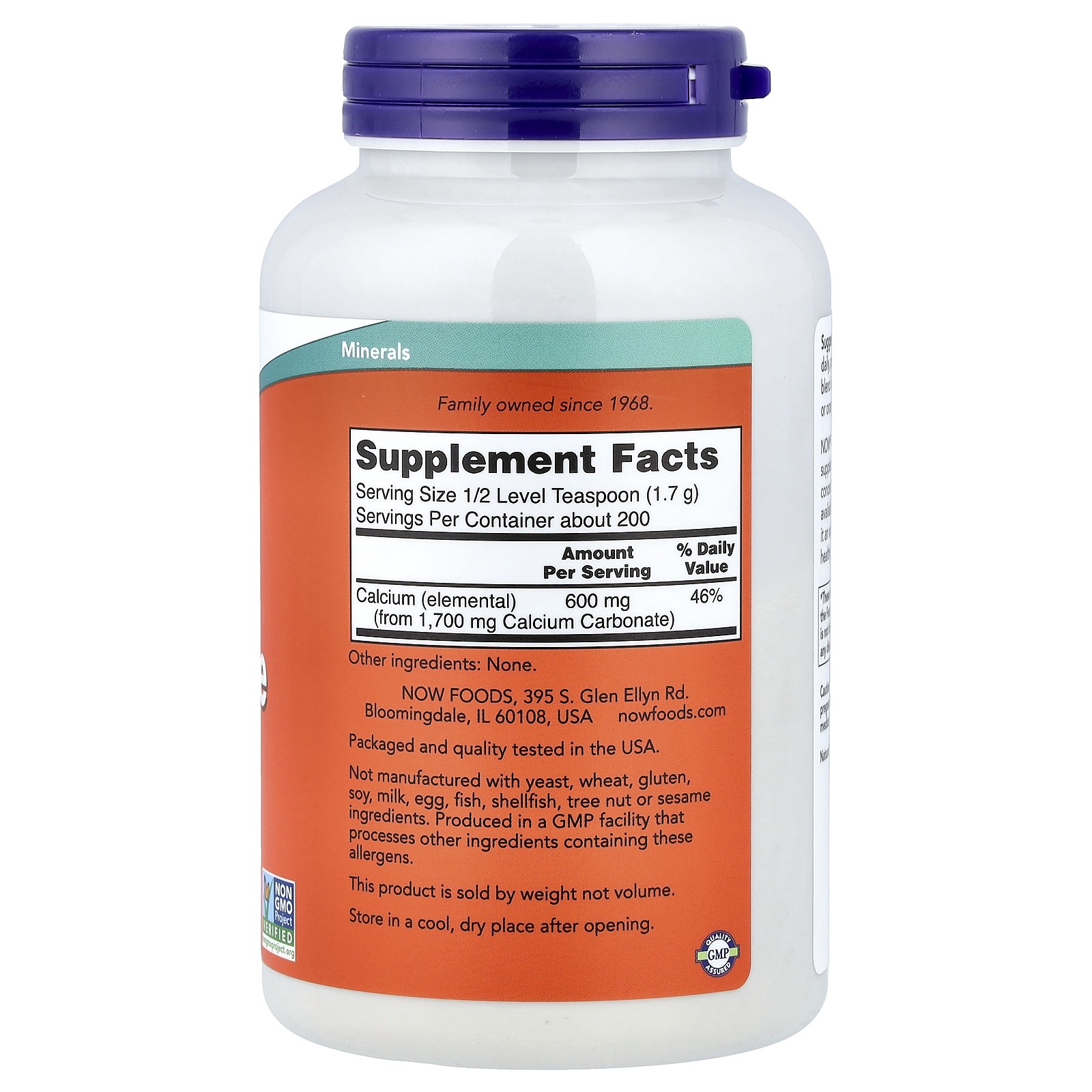 Calcium Carbonate Pure Powder, 12 oz (340 g)