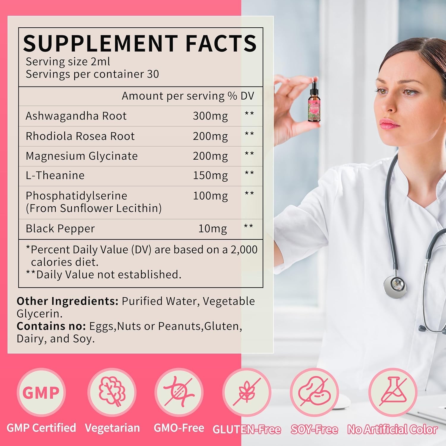 Hudetex Cortisol Supplements for Women Liquid Drops,Cortisol Manager