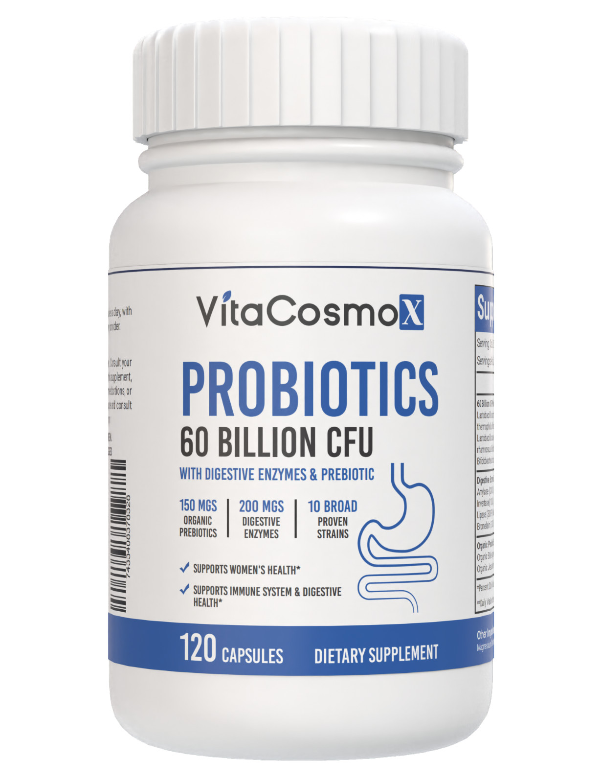 60 Billion Probiotics Immune System Boosting Supports Digestive Health 120 Cap