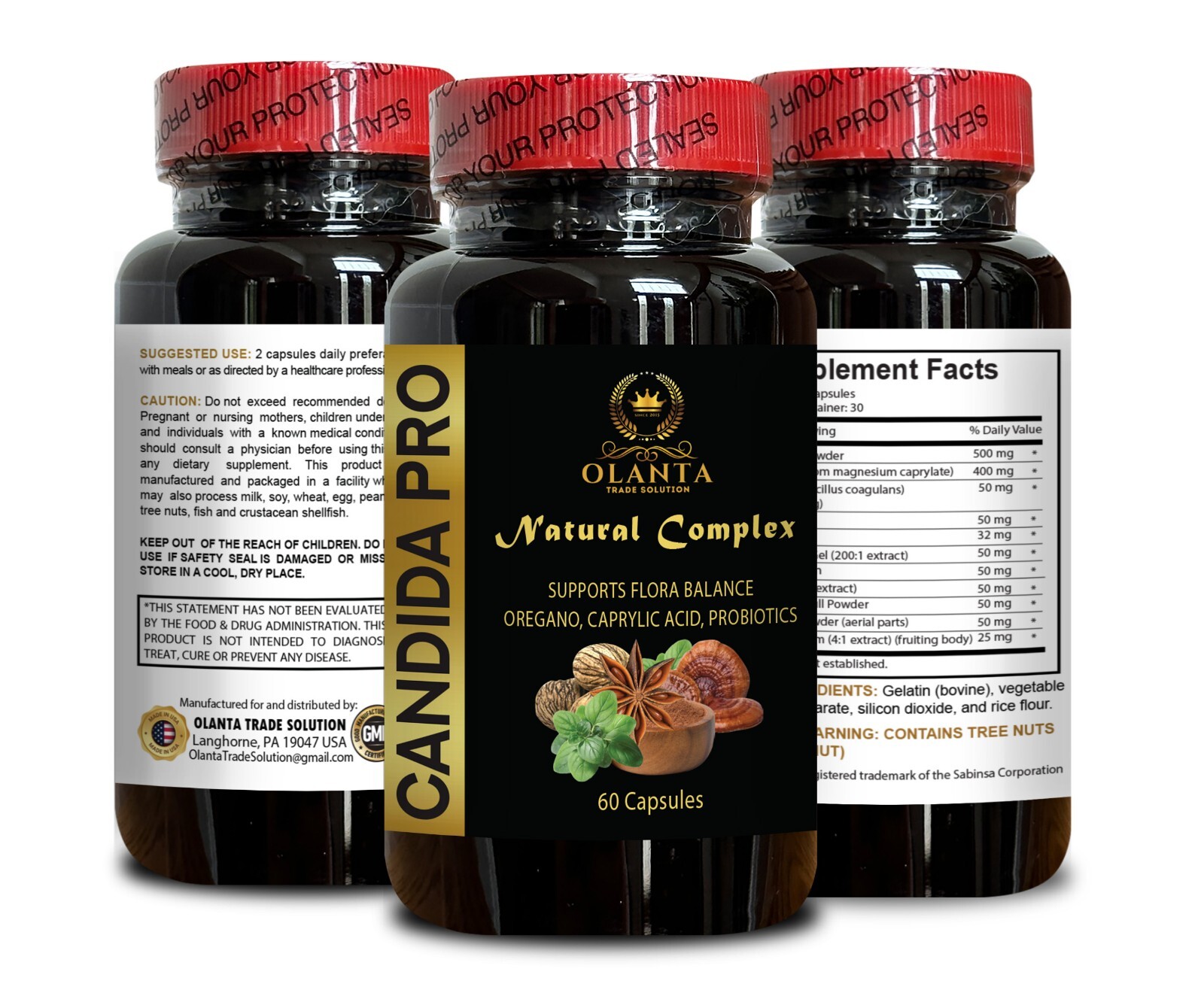 Candida PRO Detox Cleanse for Healthy Yeast Balance Support Oregano Leaf Powder