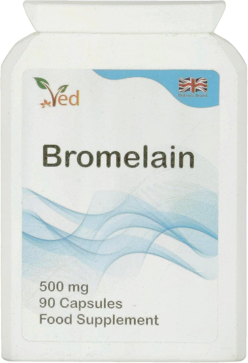 Ved Bromelain Capsule High Strength 3000 GDU/g 500mg per Capsule, Naturally Deri