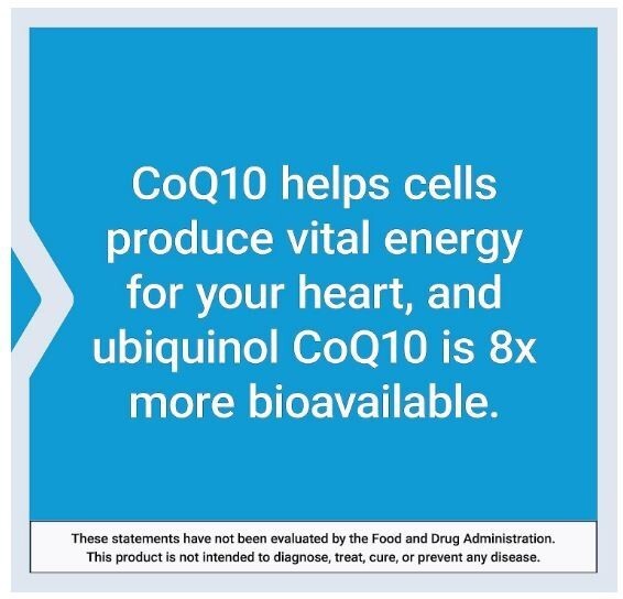 Super Ubiquinol CoQ10 100mg Enhanced Mitochondrial Support 60SGs