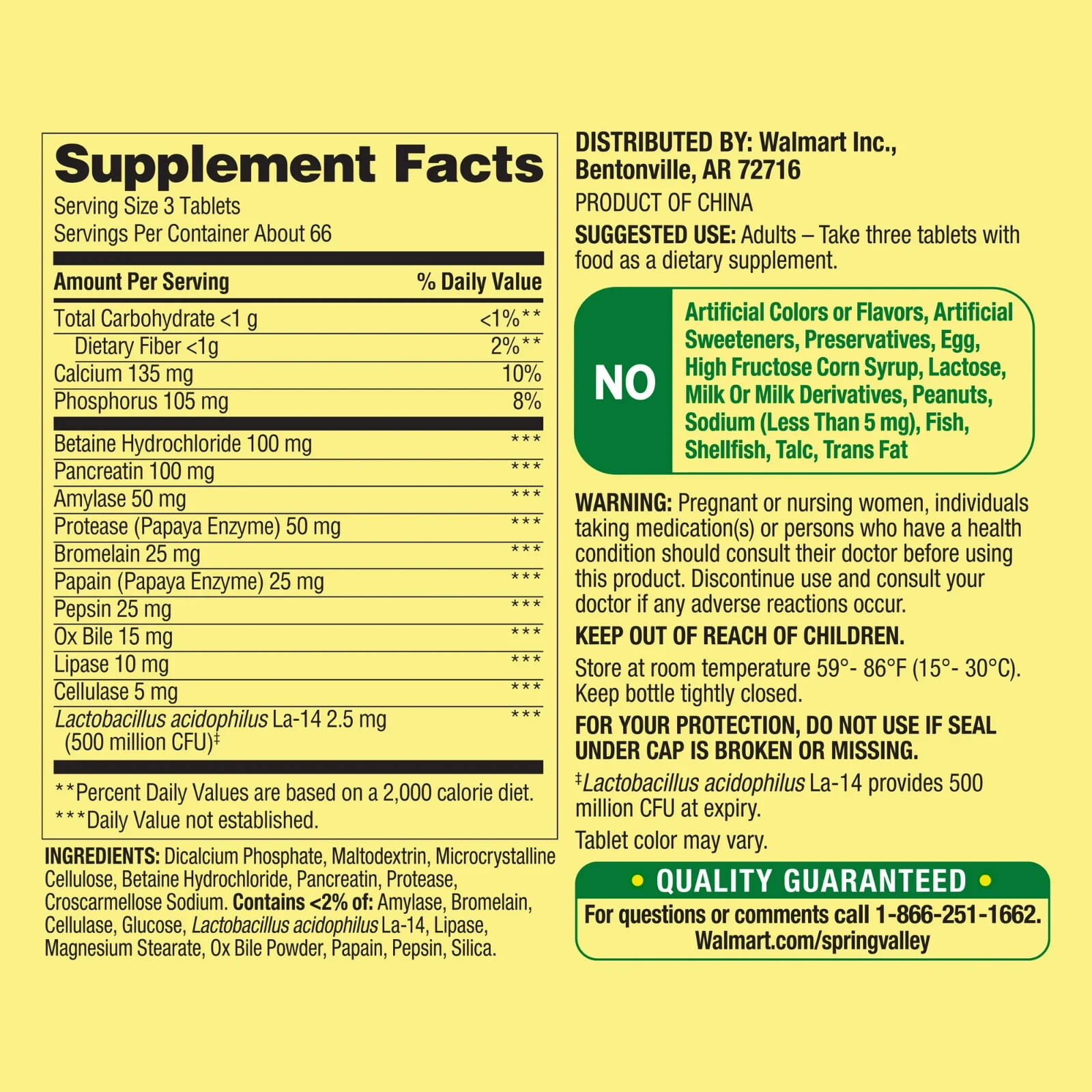 Spring Valley Probiotic Multi-Enzyme Digestive Formula Tablets 200 Count TikTok