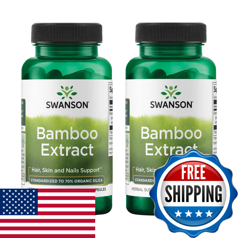 Swanson Bamboo Extract – Natural Hair Skin And Nails Supplement – 70 Silica