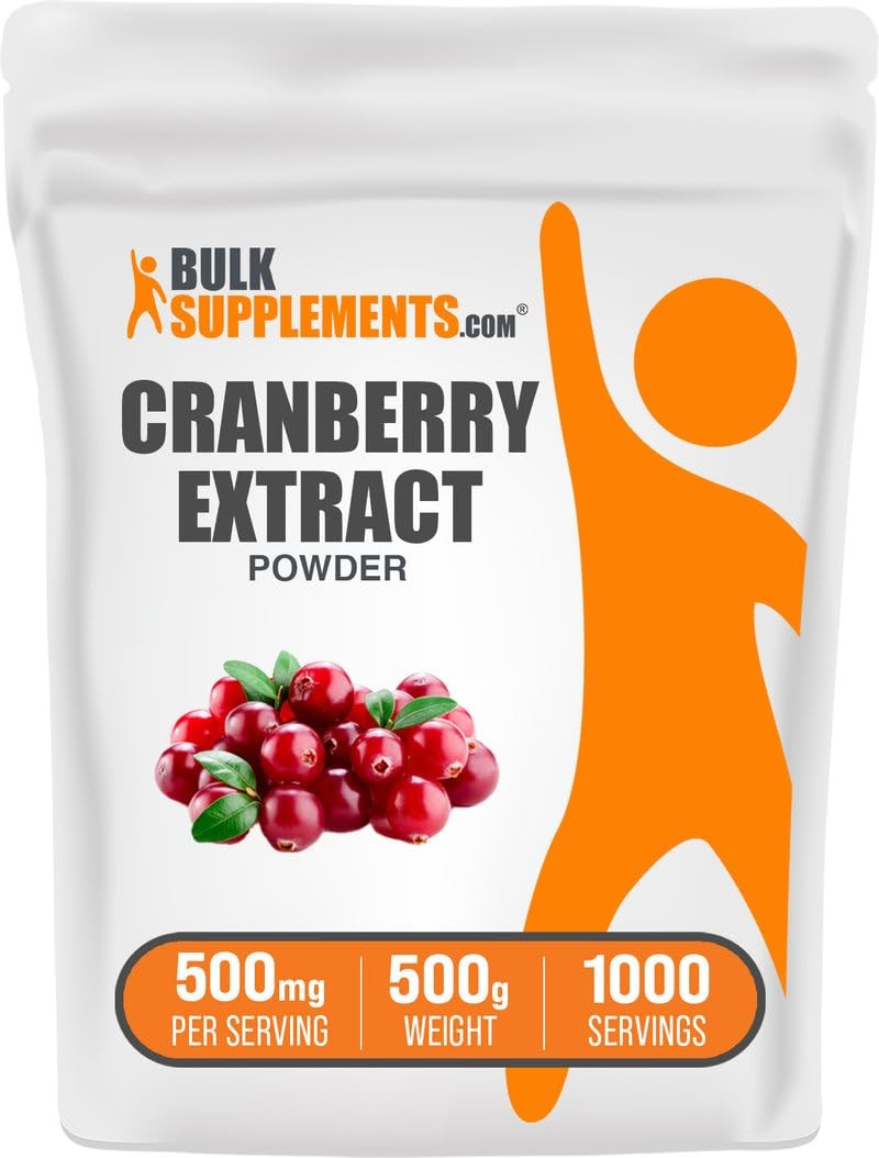 BulkSupplements Cranberry Extract Powder 17.6 Ounce 500mg/Serving Gluten Free