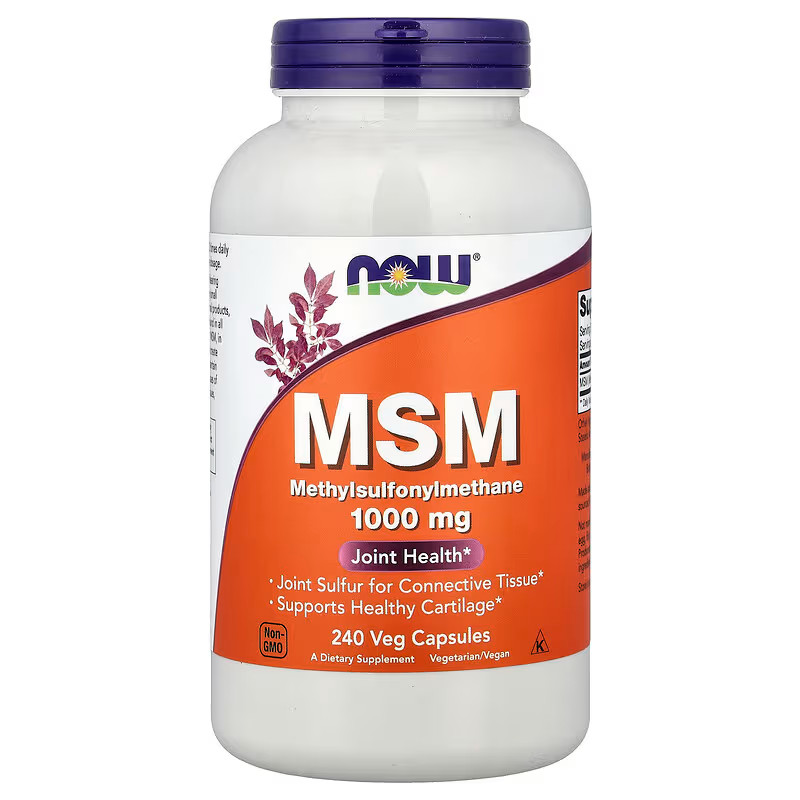 NOW Foods MSM 1000 mg 240 Veg Capsules