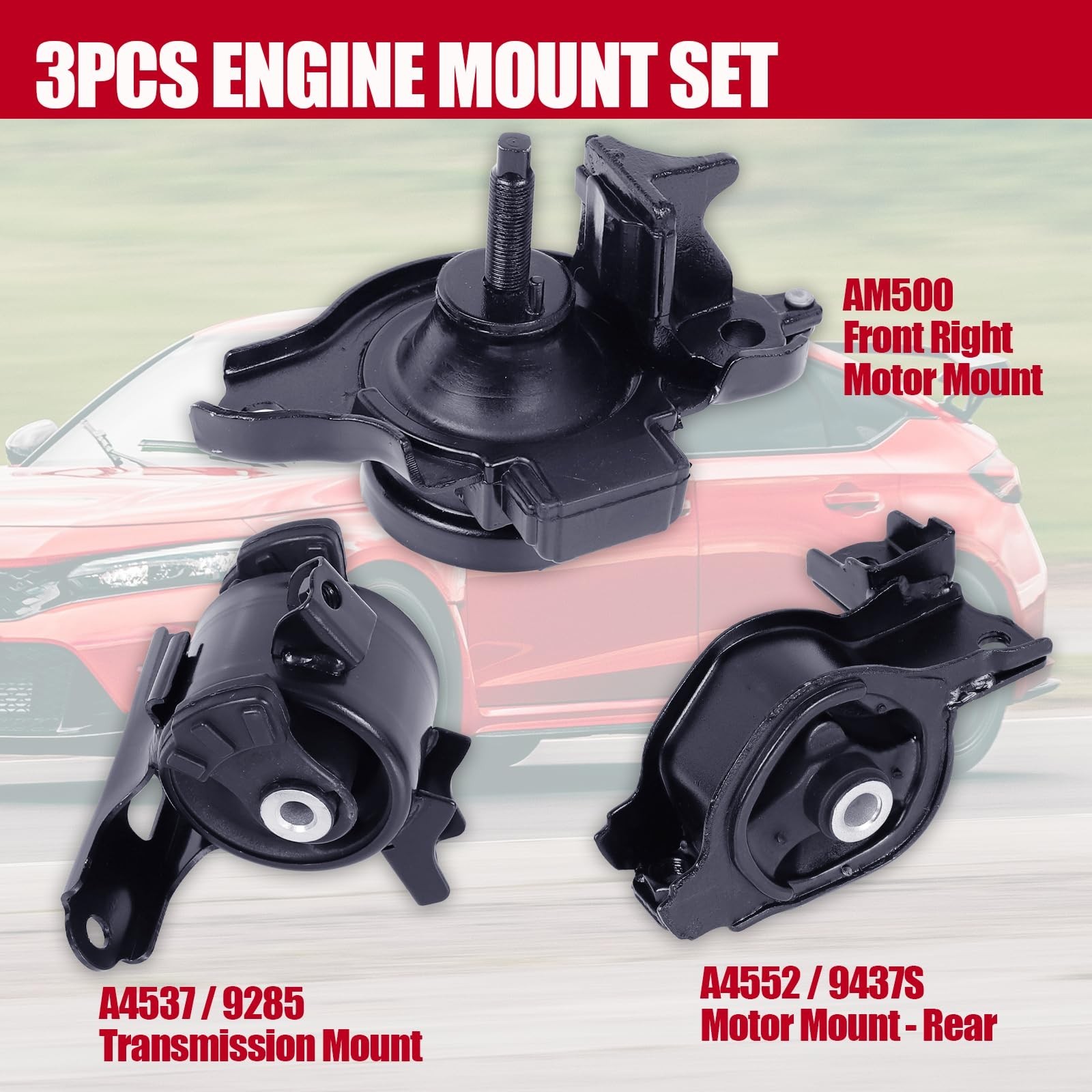 Engine Mount Motor Compatible with Fits 2007-2008 Honda Fit 1.5L Automatic Tr…