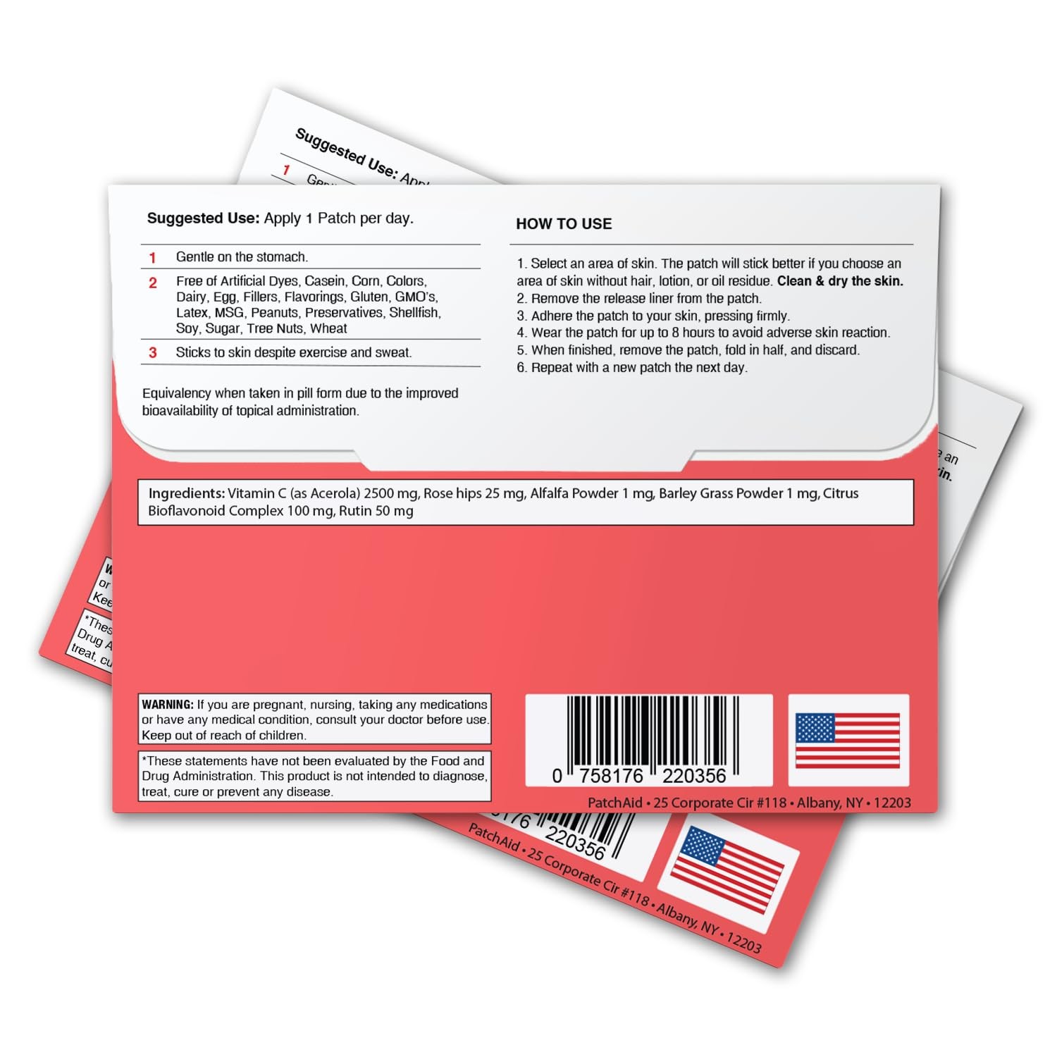 Patch Aid Patchaid C Plus Topical Patch 2500Mg C Immune Support And Antioxidant