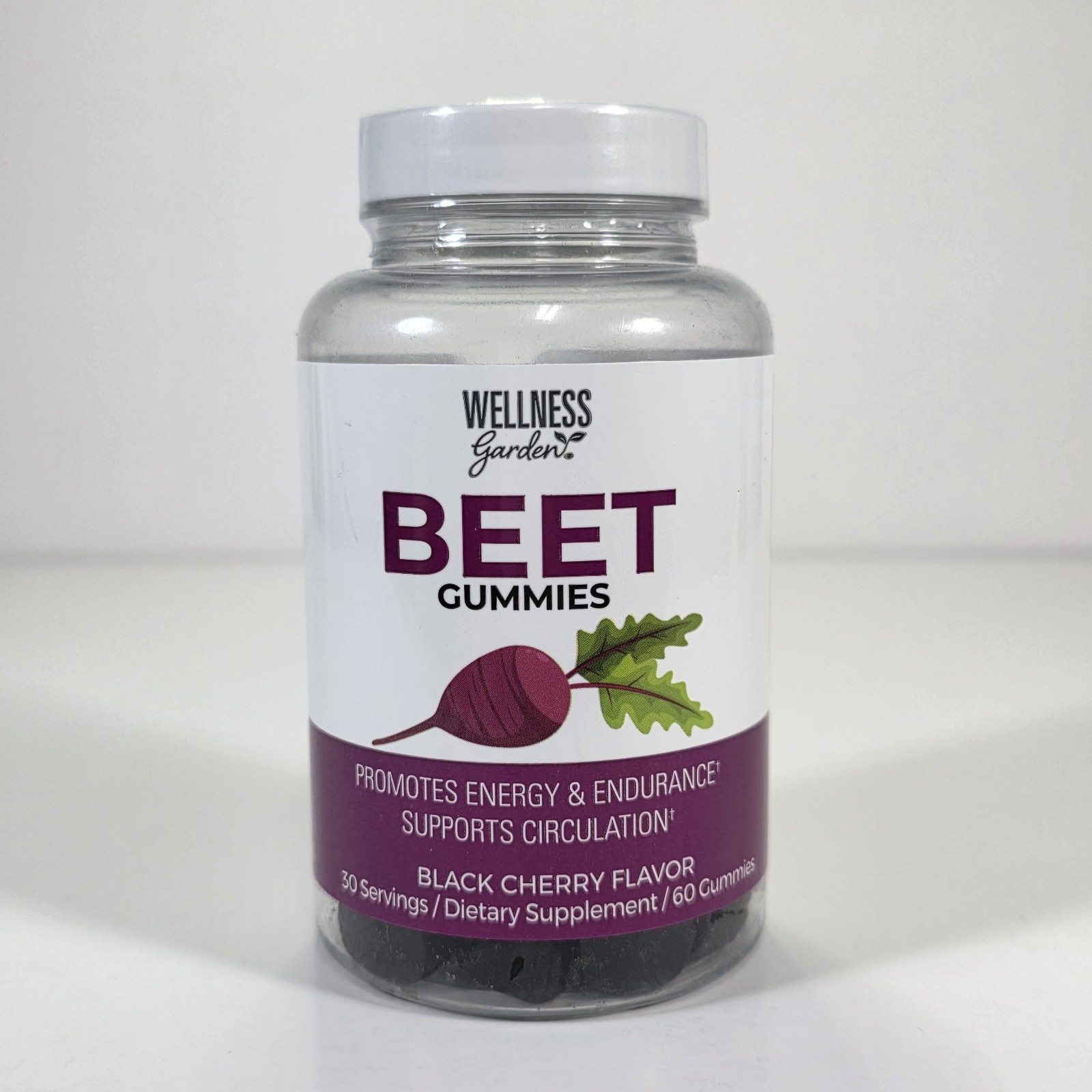 Wellness Garden Beet Gummies Energy Endurance Circulation 60ct EXP 10/2025