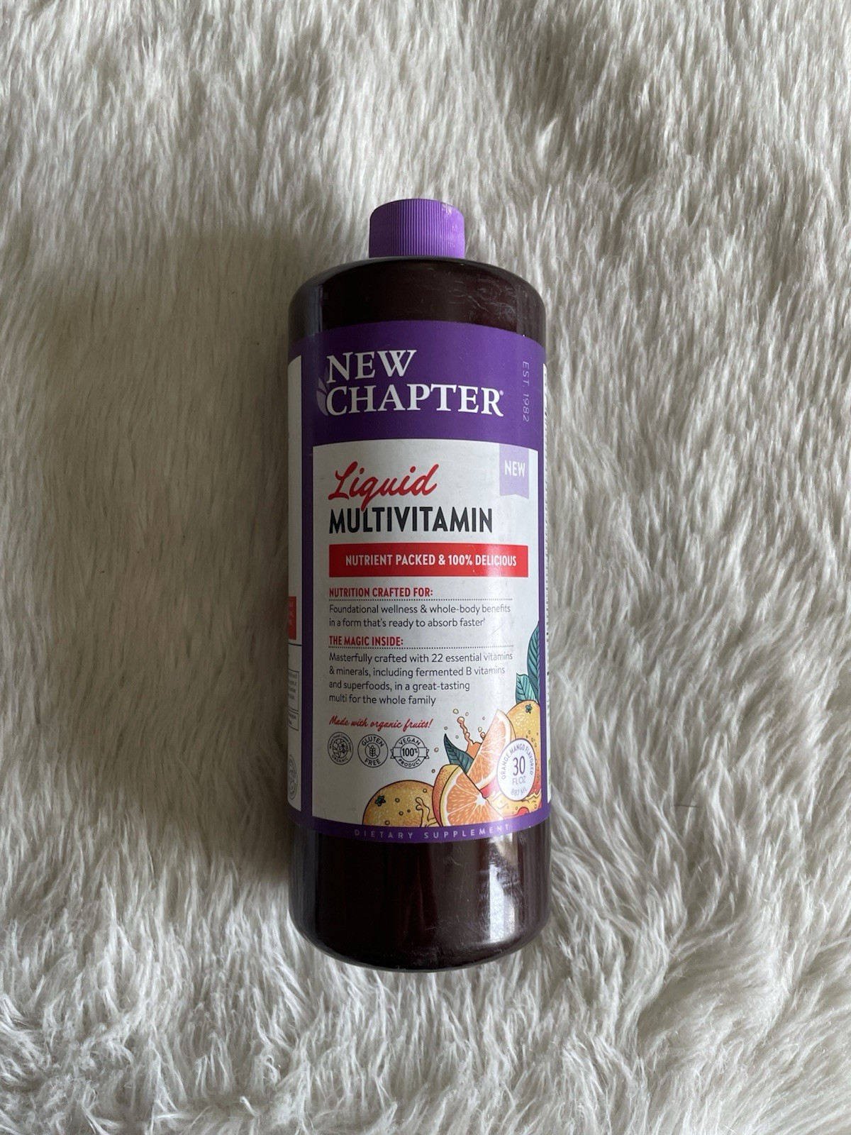 New Chapter Liquid Multivitamin For Whole-Body – Orange Mango, 30 fl Oz, 4 Pack
