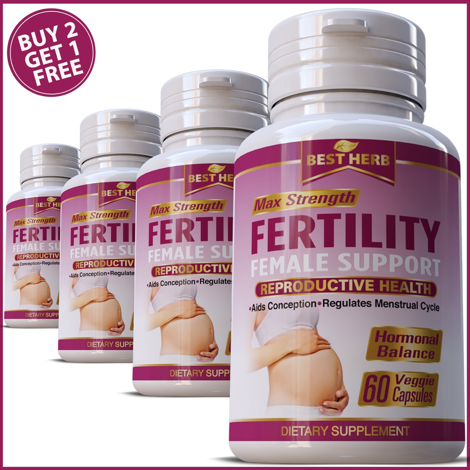 FEMALE FERTILITY REPRODUCTIVE HEALTH CONCEPTION OVULATION WOMENS PILLS CAPSULES